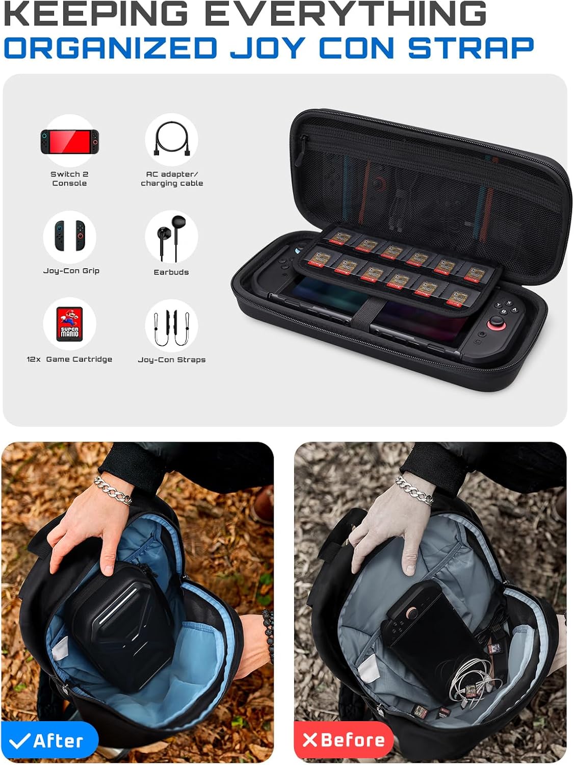 ESTUCHE SUPCASE PRO EDITION PARA NINTENDO SWITCH 2 2025 NEGRO - 2