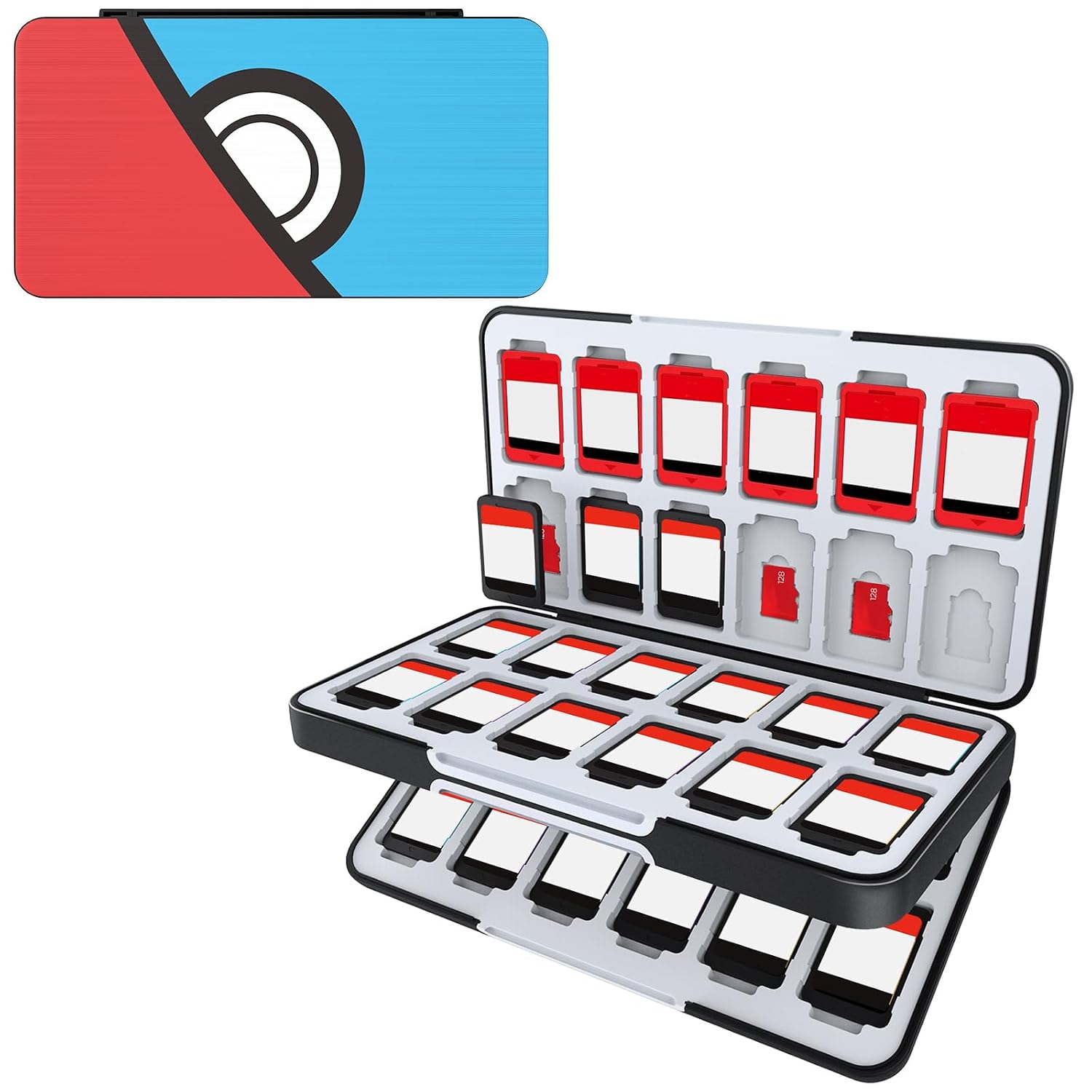 ESTUCHE PARA TARJETAS DE JUEGO HEIYING COMPATIBLE CON NINTENDO SWITCH 2 Y TARJETAS MICRO SD - 1