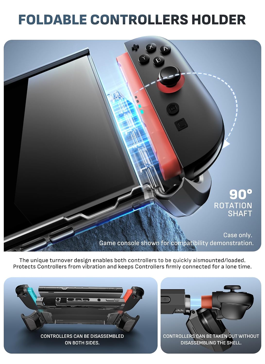 FUNDA PROTECTORA MUMBA BLADE SERIES PARA NINTENDO SWITCH 2 COLOR OSCURO - 2