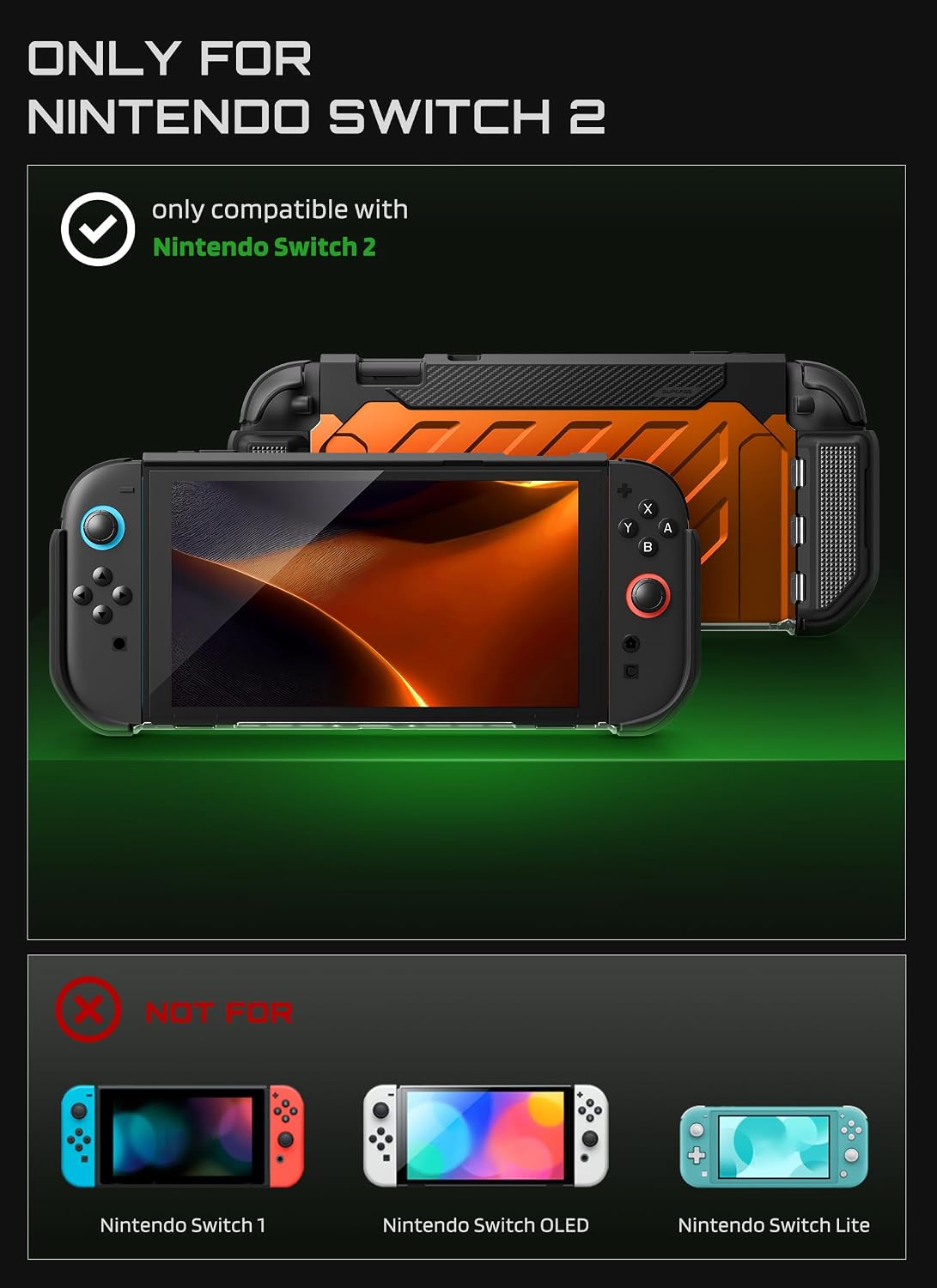 FUNDA SUPCASE UNICORN BEETLE PRO PARA NINTENDO SWITCH 2 2025 CORAL - 2