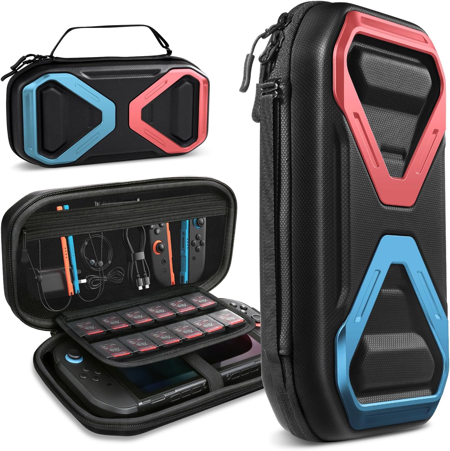 ESTUCHE SUPCASE PRO EDITION PARA NINTENDO SWITCH 2 2025 AZUL/ROJO - 1