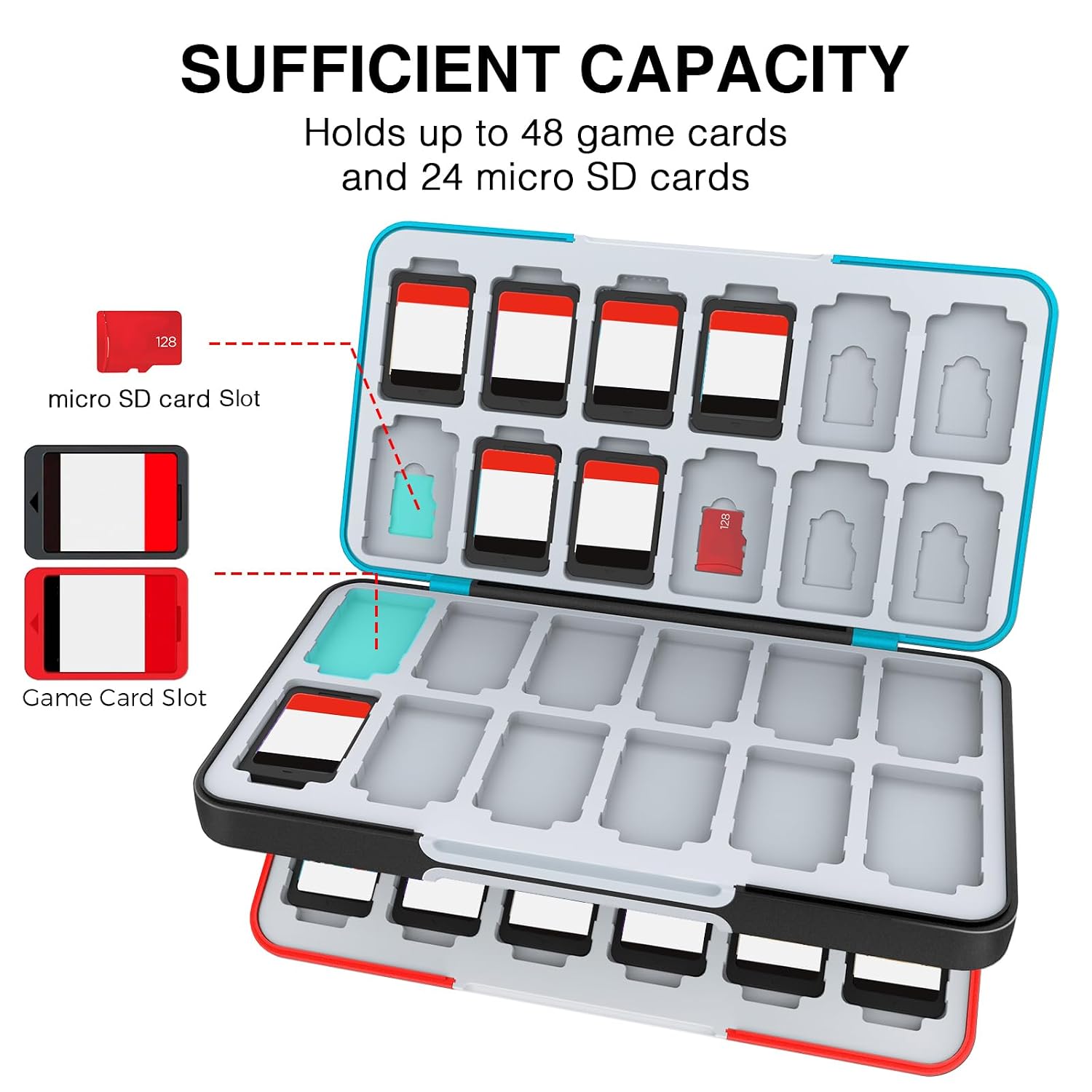 ESTUCHE PARA TARJETAS DE JUEGO HEIYING COMPATIBLE CON NINTENDO SWITCH 2 Y TARJETAS MICRO SD - 2