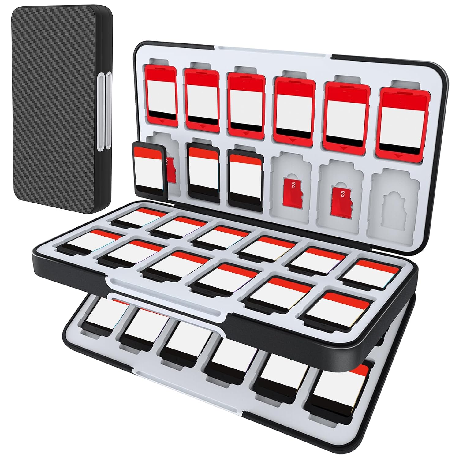 ESTUCHE PARA TARJETAS DE JUEGO HEIYING COMPATIBLE CON NINTENDO SWITCH 2 Y TARJETAS MICRO SD - 1