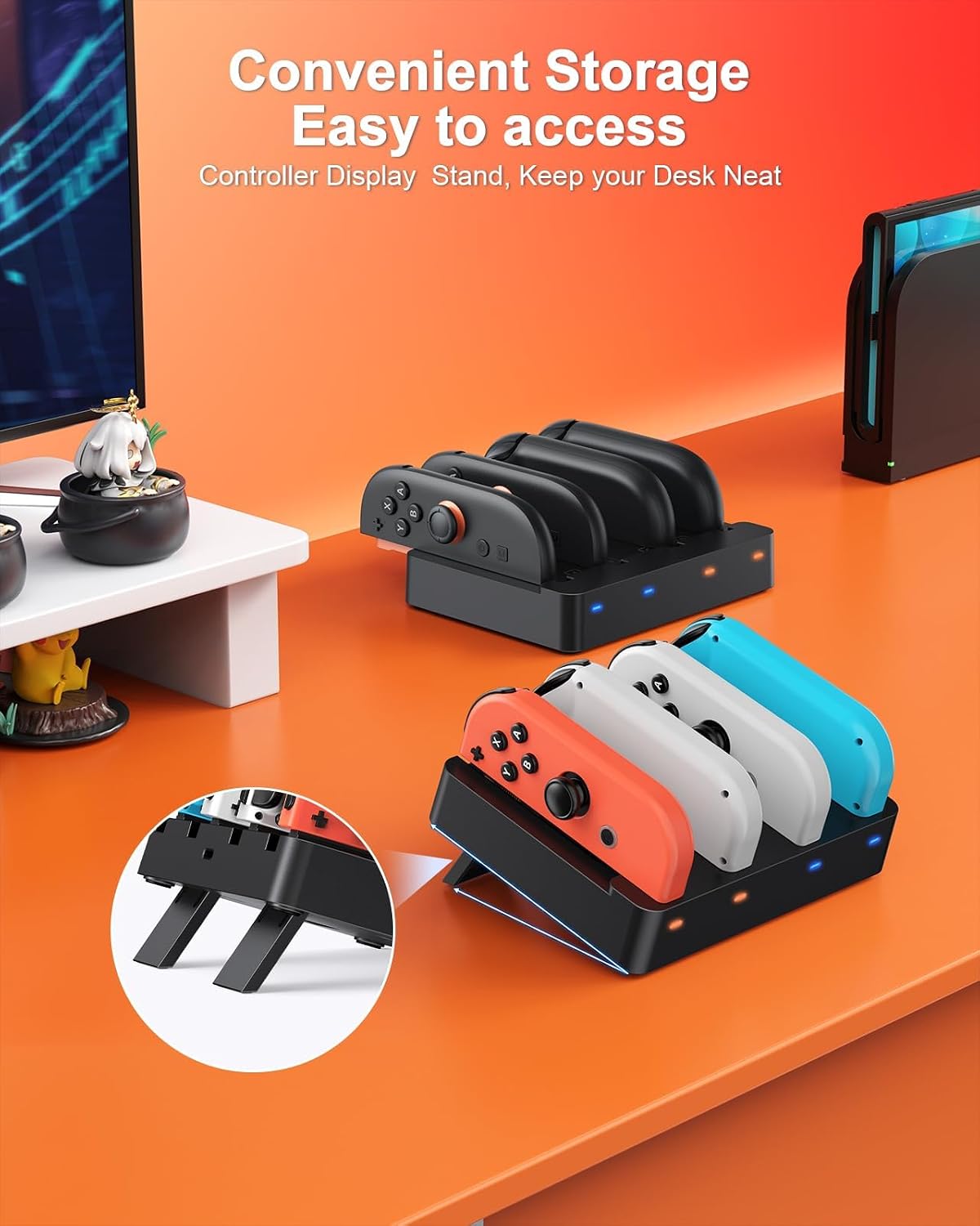 CARGADOR PARA CONTROLES JOYCON FYOUNG SWITCH 2 EN 1 - 4