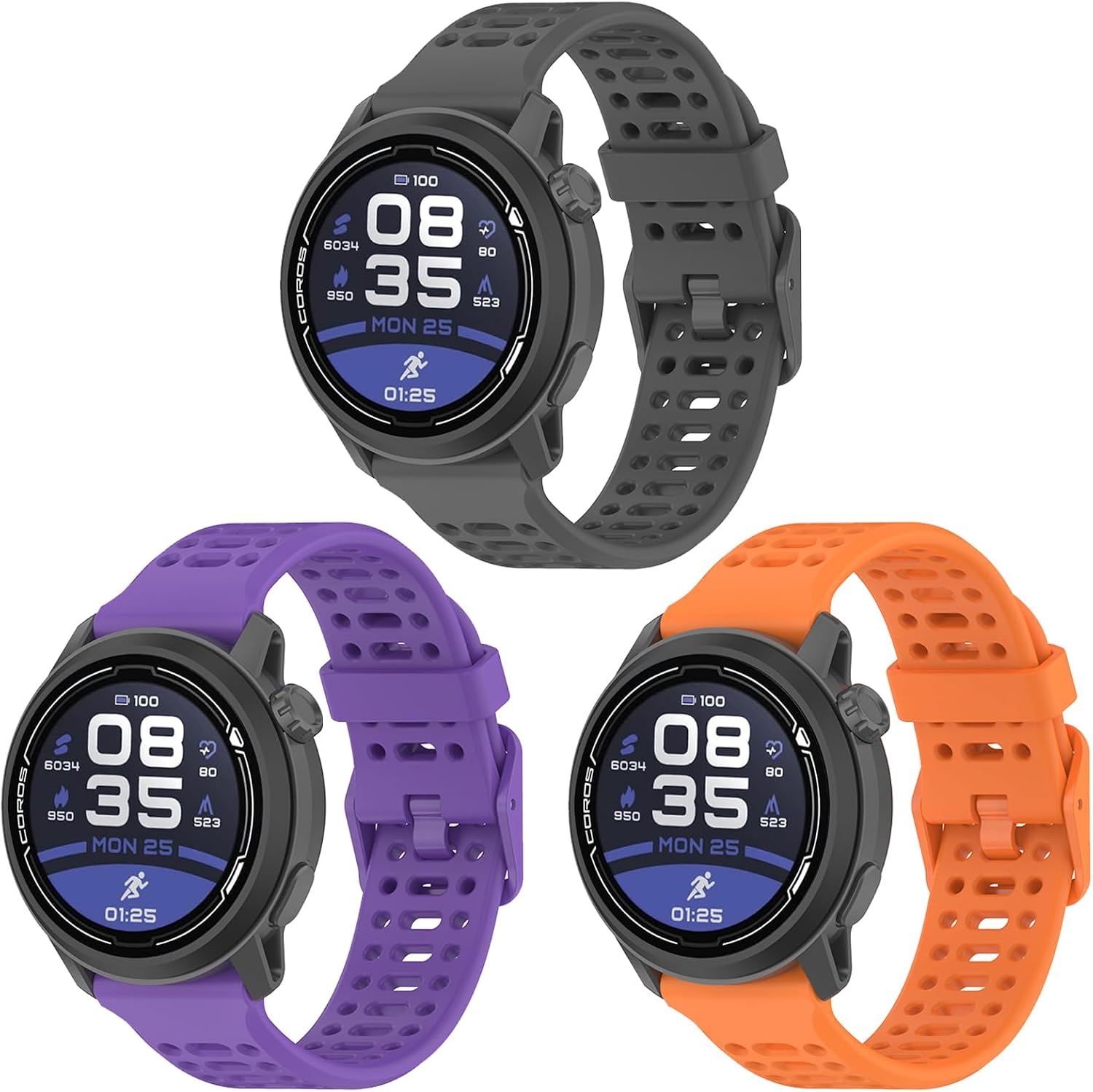 PULSERA DE SILICONA SUGARJAR 20MM PARA COROS PACE 2/APEX 2/APEX 42MM - 1