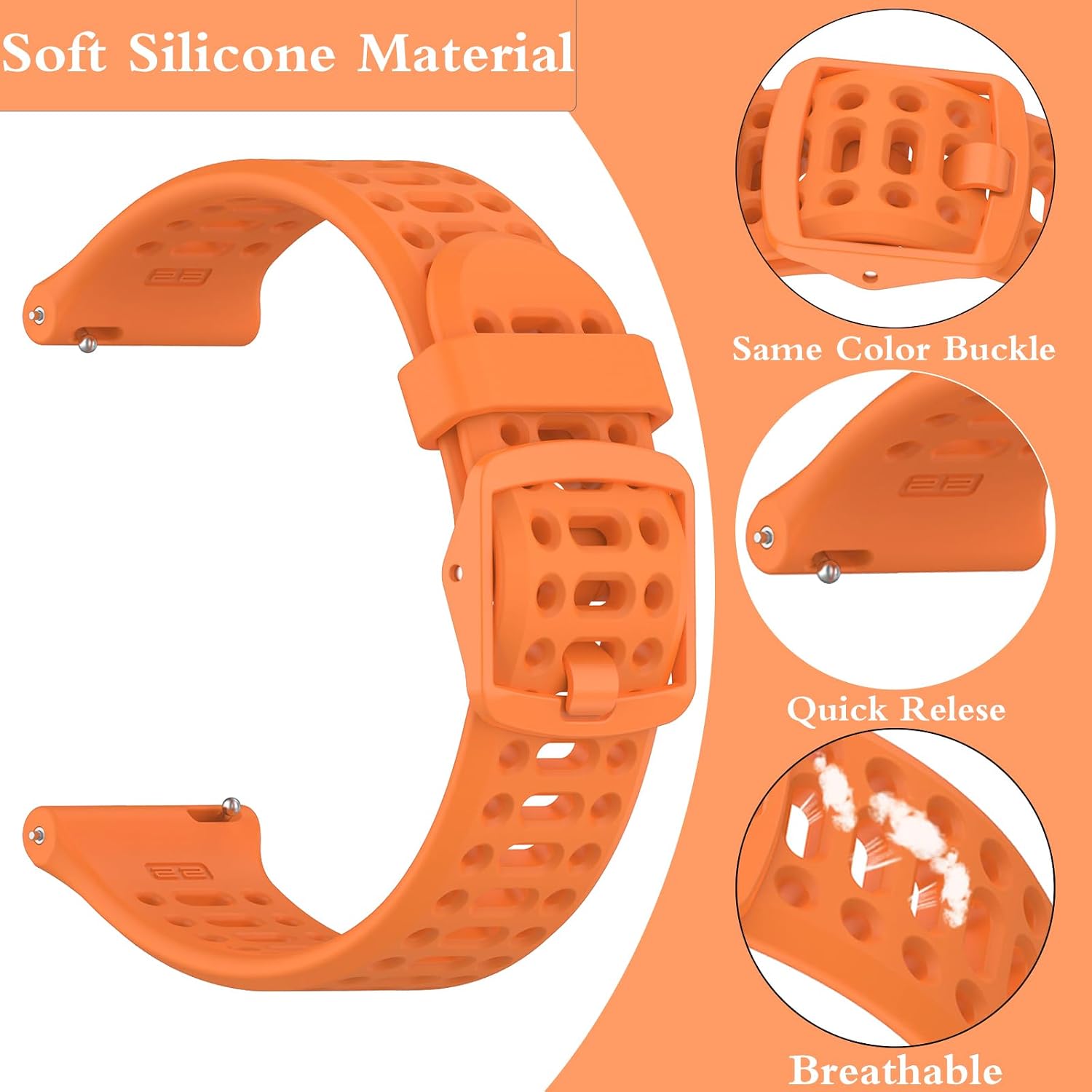 PULSERA DE SILICONA SUGARJAR 20MM PARA COROS PACE 2/APEX 2/APEX 42MM - 3