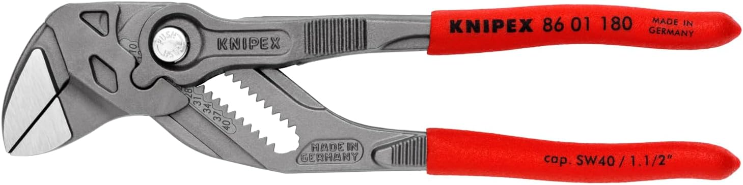 ALICATE CAIMÁN KNIPEX 8601180 7 1/4 PULGADAS ACABADO NEGRO - 1