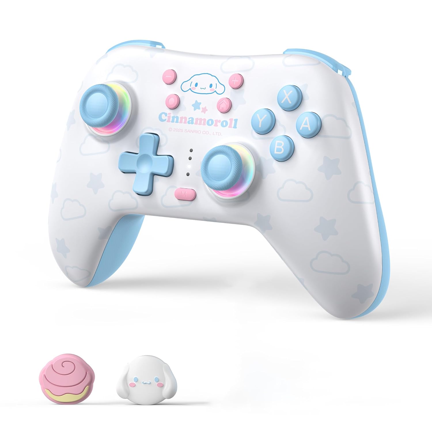 CONTROL INALÁMBRICO KUITMOR CINNAMOROLL SWITCH PRO BLUETOOTH Y USB-C AZUL - 1
