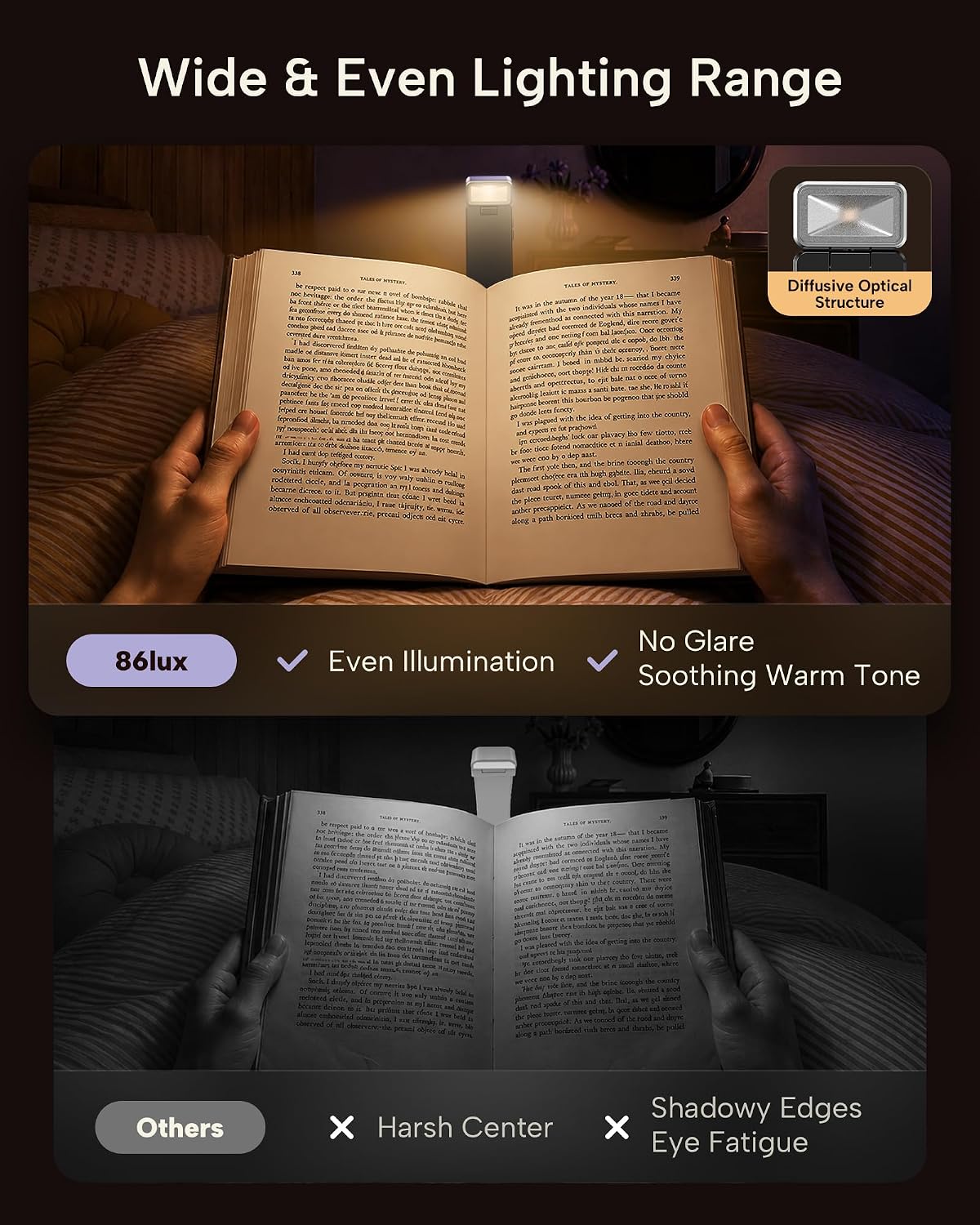 LÁMPARA DE MESA 86LUX BOOK LIGHT RECARGABLE CON CLIP LED PARA LECTURA - 2