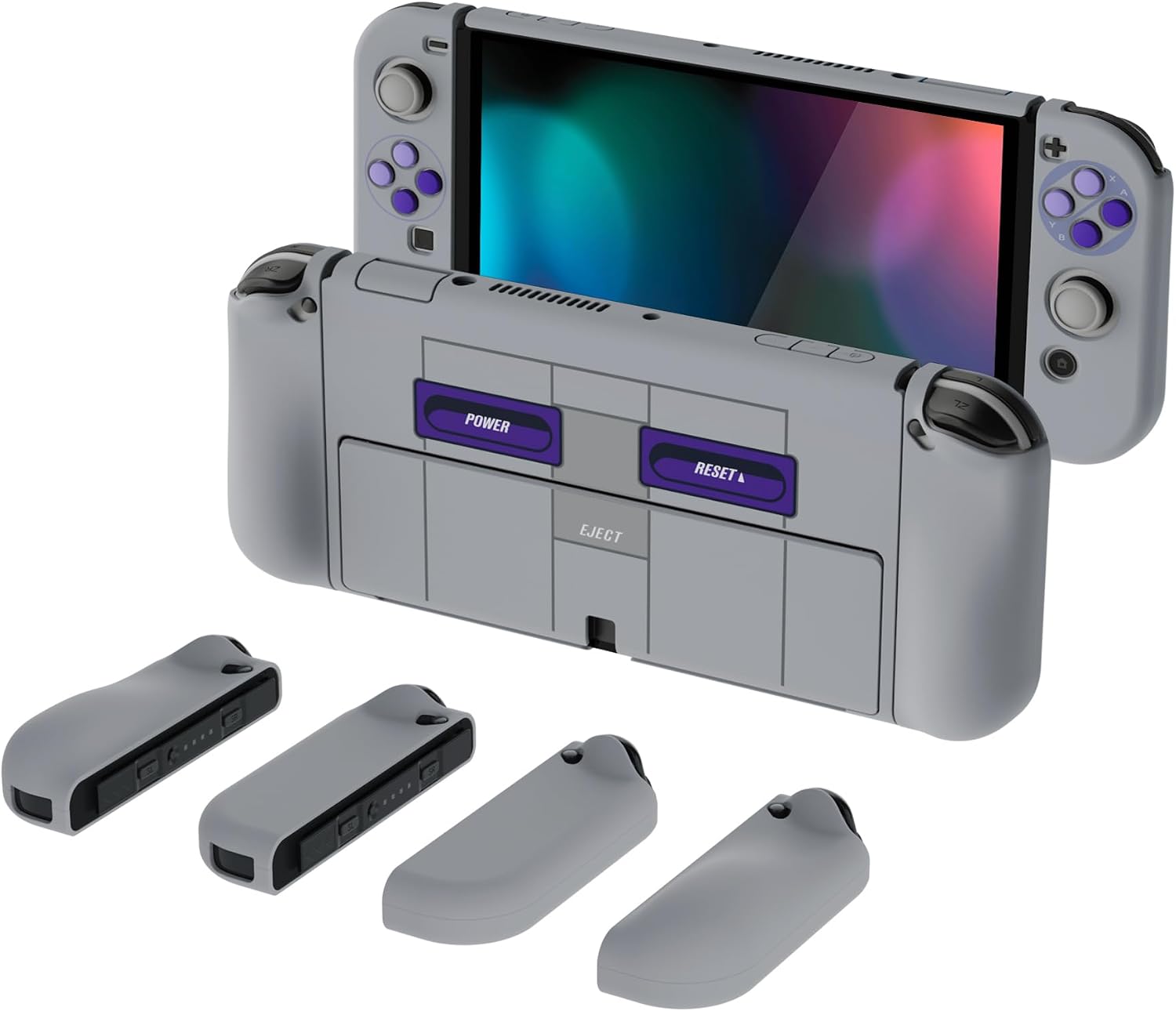 FUNDA PROTECTORA PLAYVITAL ALTERGRIPS PARA NINTENDO SWITCH OLED CON GRIPS ERGONÓMICOS Y TAPAS PARA BOTONES - 1