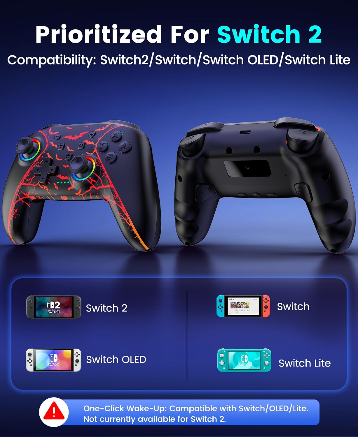 CONTROL INALÁMBRICO SPICAN SWITCH 2 PRO CON BASE DE CARGA Y LUZ RGB PUMPKIN GLOW - 2