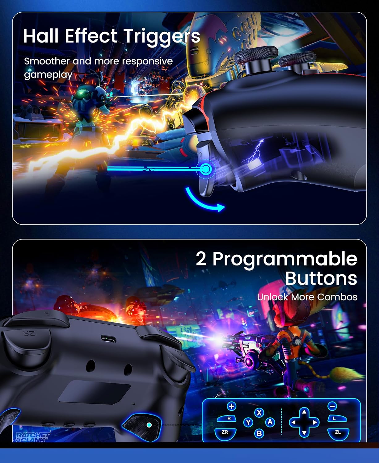 CONTROL INALÁMBRICO SPICAN SWITCH 2 PRO CON BASE DE CARGA Y LUZ RGB PUMPKIN GLOW - 4