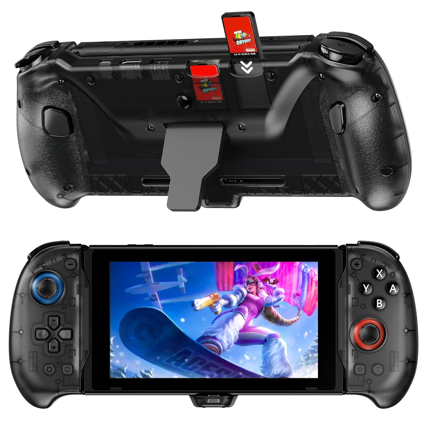 MANDO NEXIGO HALL EFFECT GRIPCON CON SOPORTE Y SALIDA HDMI PARA SWITCH/SWITCH OLED, NEGRO - 1