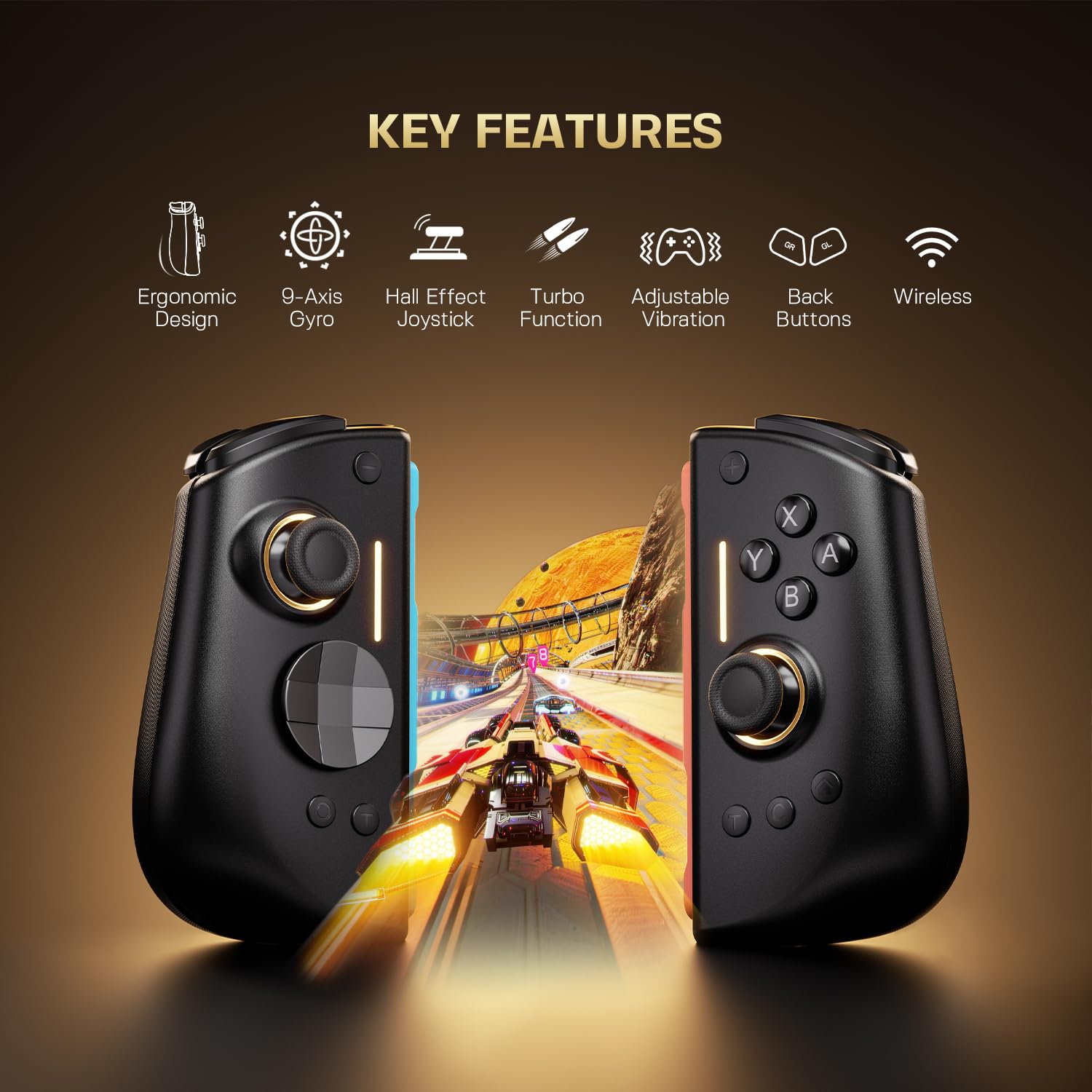 MANDO NYXI HYPERION 3 PARA SWITCH 2 INALÁMBRICO CON GIROSCOPIO 9 EJES Y BOTONES MECÁNICOS - 5