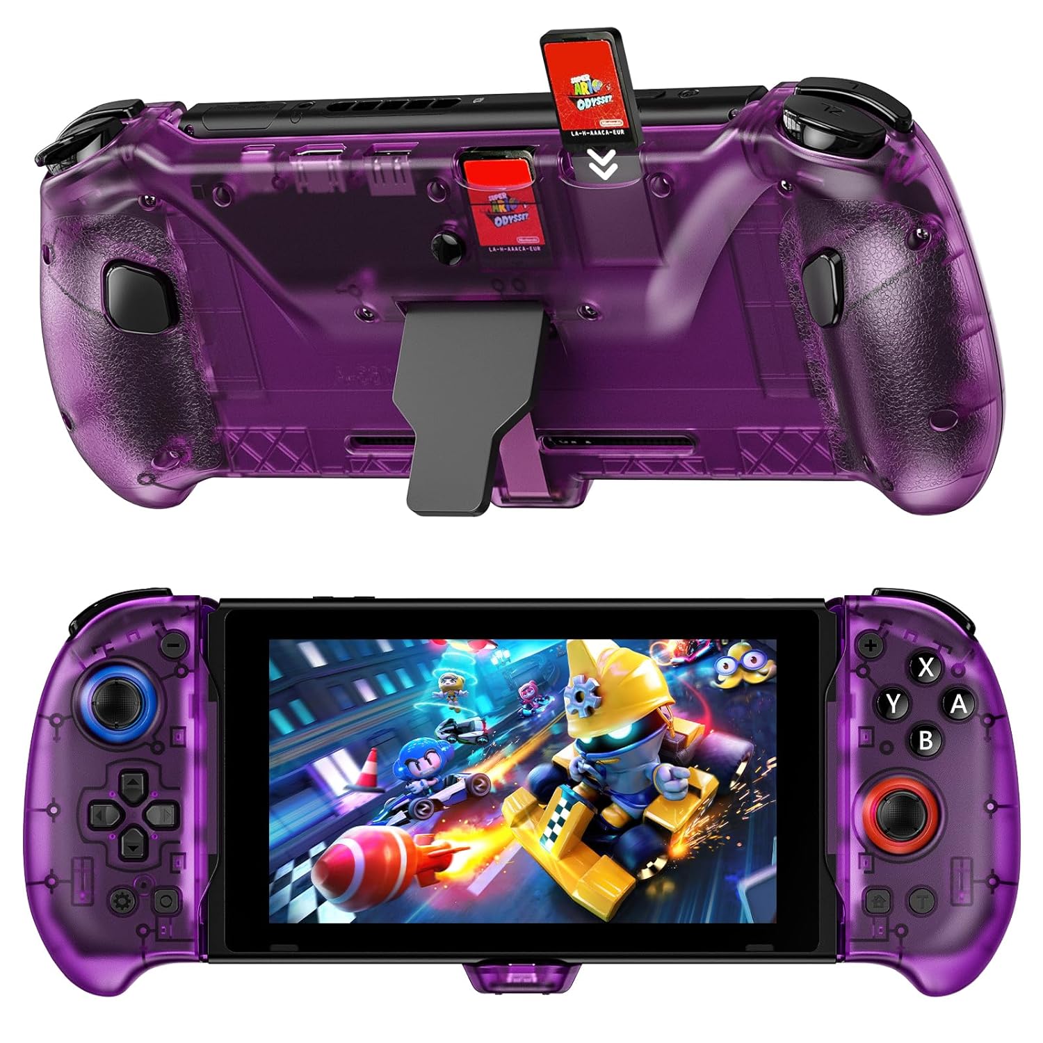 MANDO NEXIGO HALL EFFECT GRIPCON CON SOPORTE Y SALIDA HDMI PARA SWITCH/OLED, PÚRPURA - 1