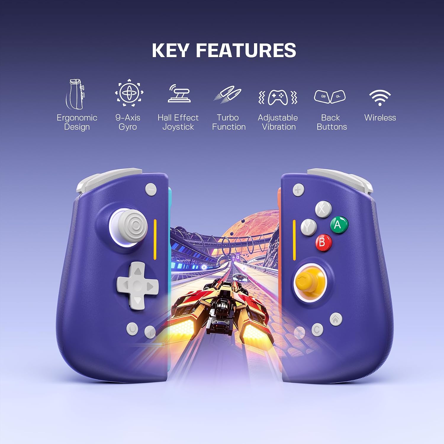 MANDO NYXI HYPERION 3 SWITCH 2 INALÁMBRICO CON GIROSCOPIO 9 EJES Y BOTONES MECÁNICOS - 4