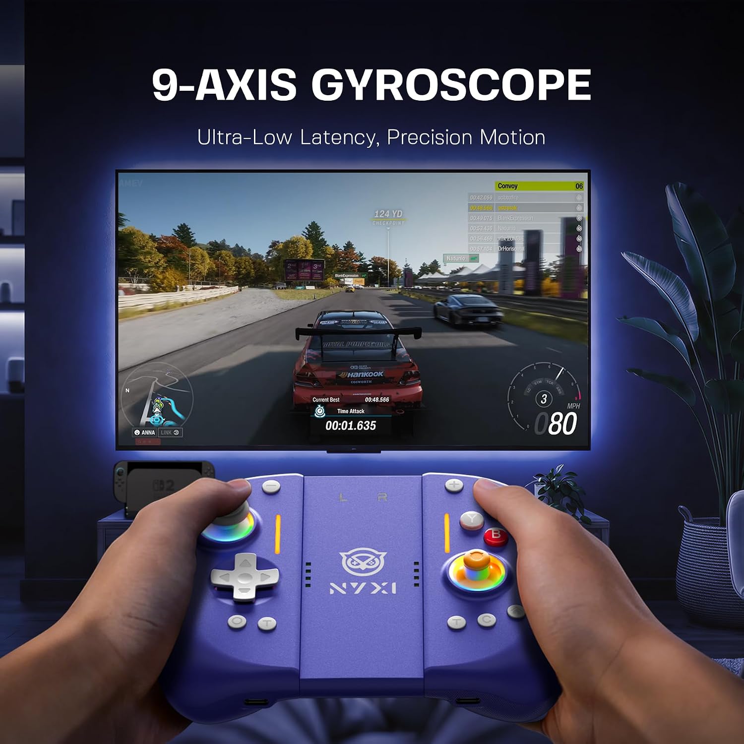 MANDO NYXI HYPERION 3 SWITCH 2 INALÁMBRICO CON GIROSCOPIO 9 EJES Y BOTONES MECÁNICOS - 5