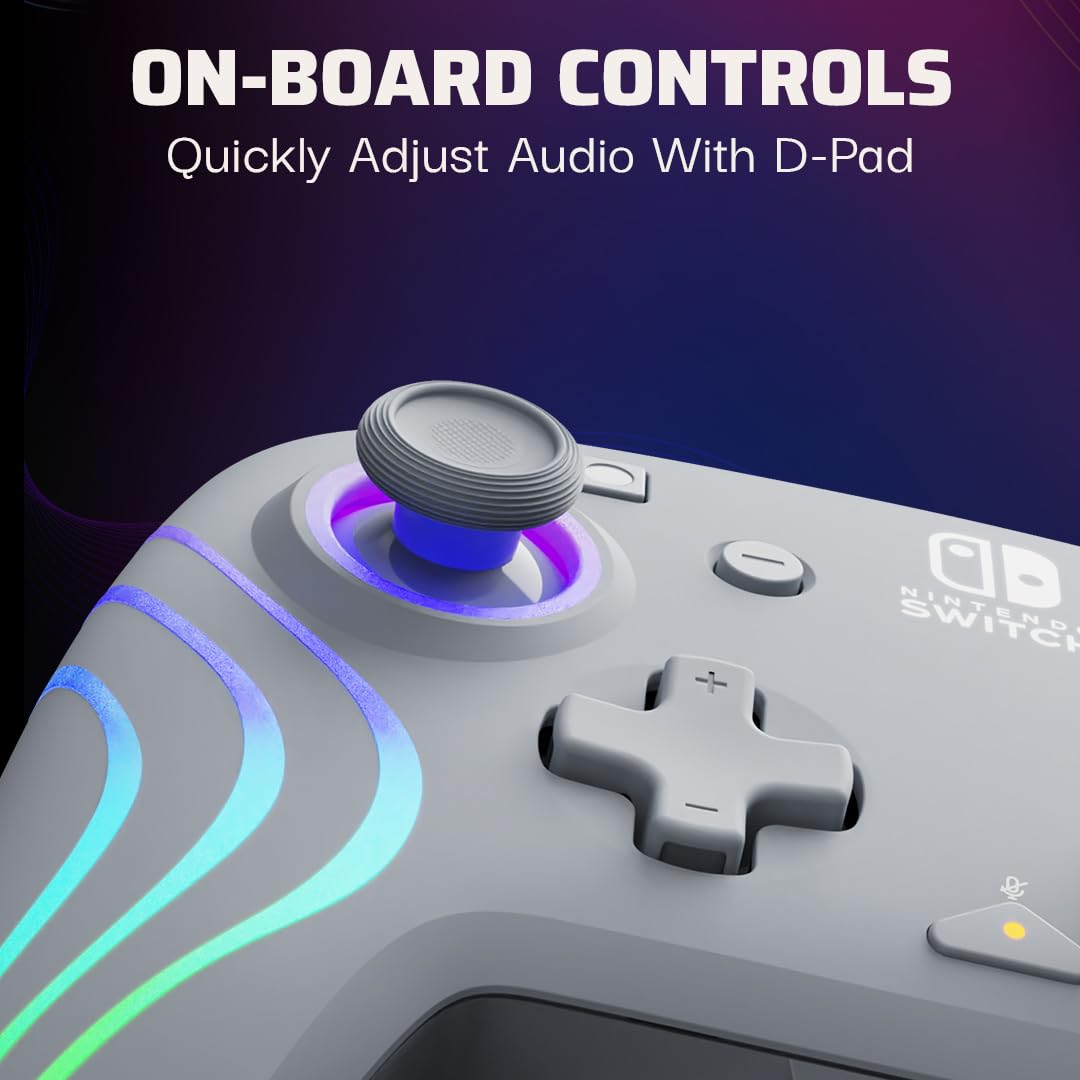 CONTROL PARA NINTENDO SWITCH PDP AFTERGLOW WAVE WIRED RGB - 4