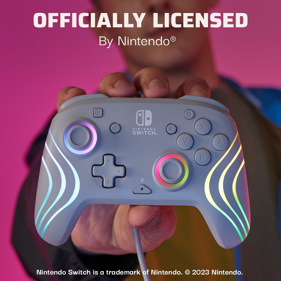 CONTROL PARA NINTENDO SWITCH PDP AFTERGLOW WAVE WIRED RGB - 5