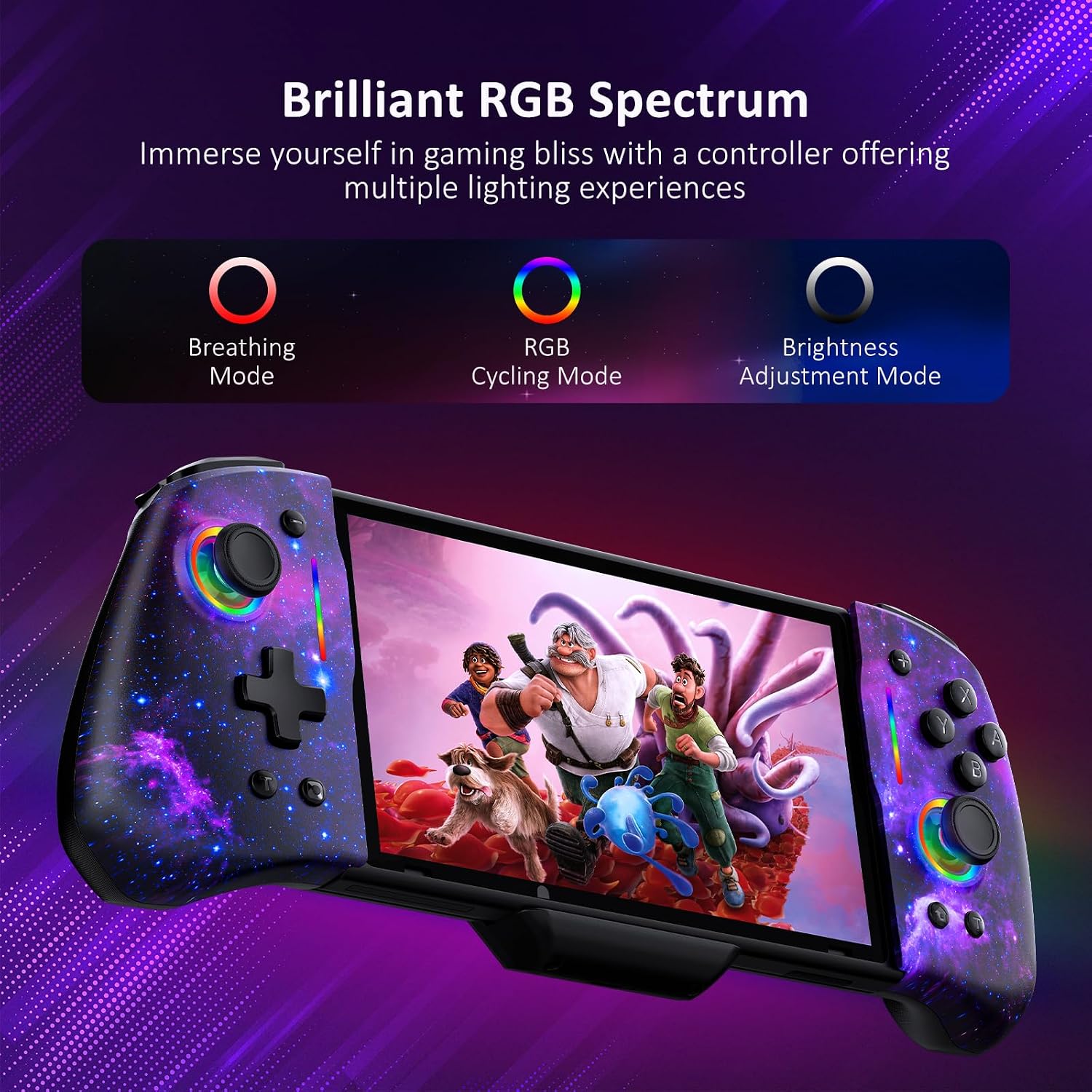 MANDO NEXIGO HALL EFFECT GRIPCON PARA SWITCH/SWITCH OLED COSMIC NEBULA - 3