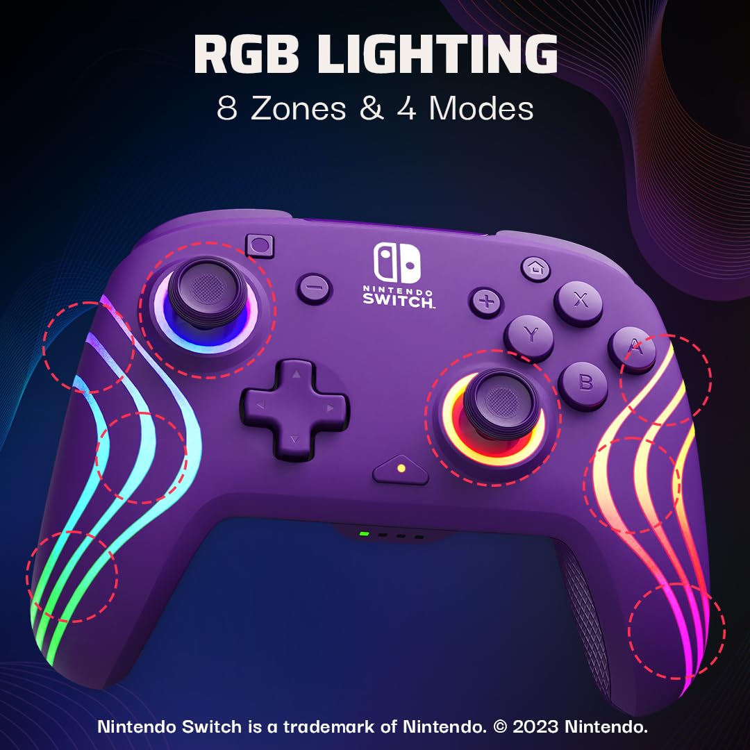 MANDO INALÁMBRICO PDP AFTERGLOW WAVE RGB PARA NINTENDO SWITCH 2 - 2