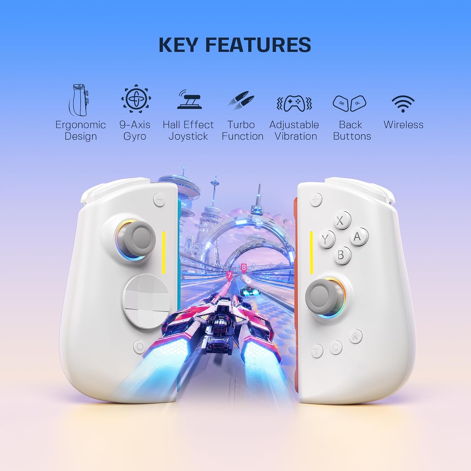 MANDO NYXI HYPERION 3 SWITCH 2 INALÁMBRICO CON GIROSCOPIO 9 EJES Y BOTONES MECÁNICOS - 4