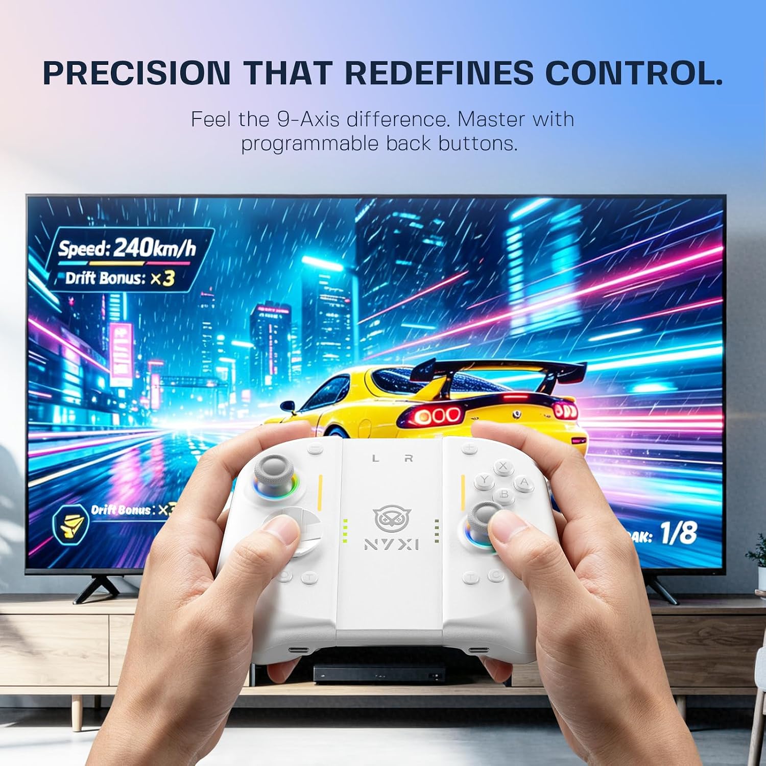 MANDO NYXI HYPERION 3 SWITCH 2 INALÁMBRICO CON GIROSCOPIO 9 EJES Y BOTONES MECÁNICOS - 5