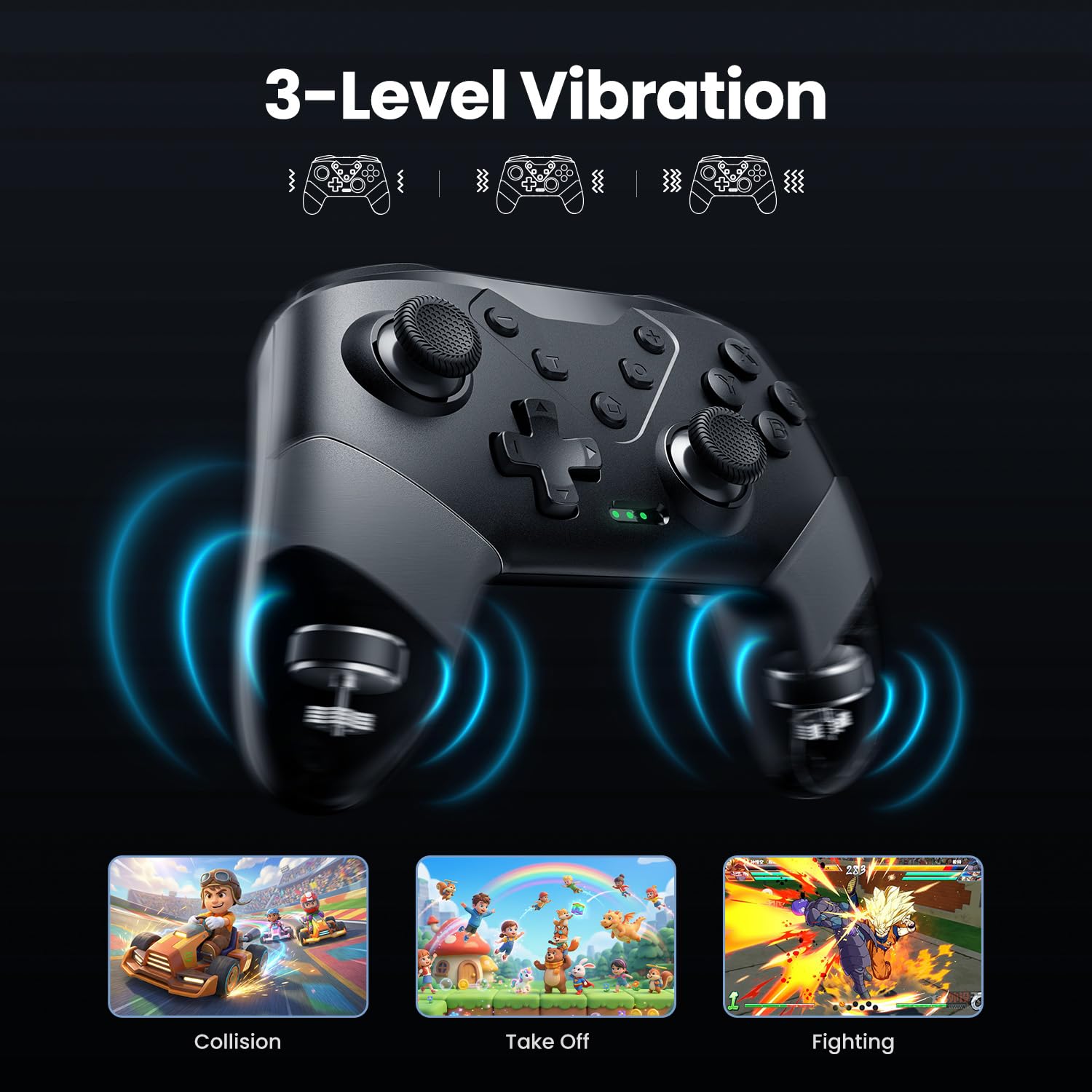 MANDO INALÁMBRICO VOYEE PARA SWITCH/SWITCH LITE/OLED GRIS - 5