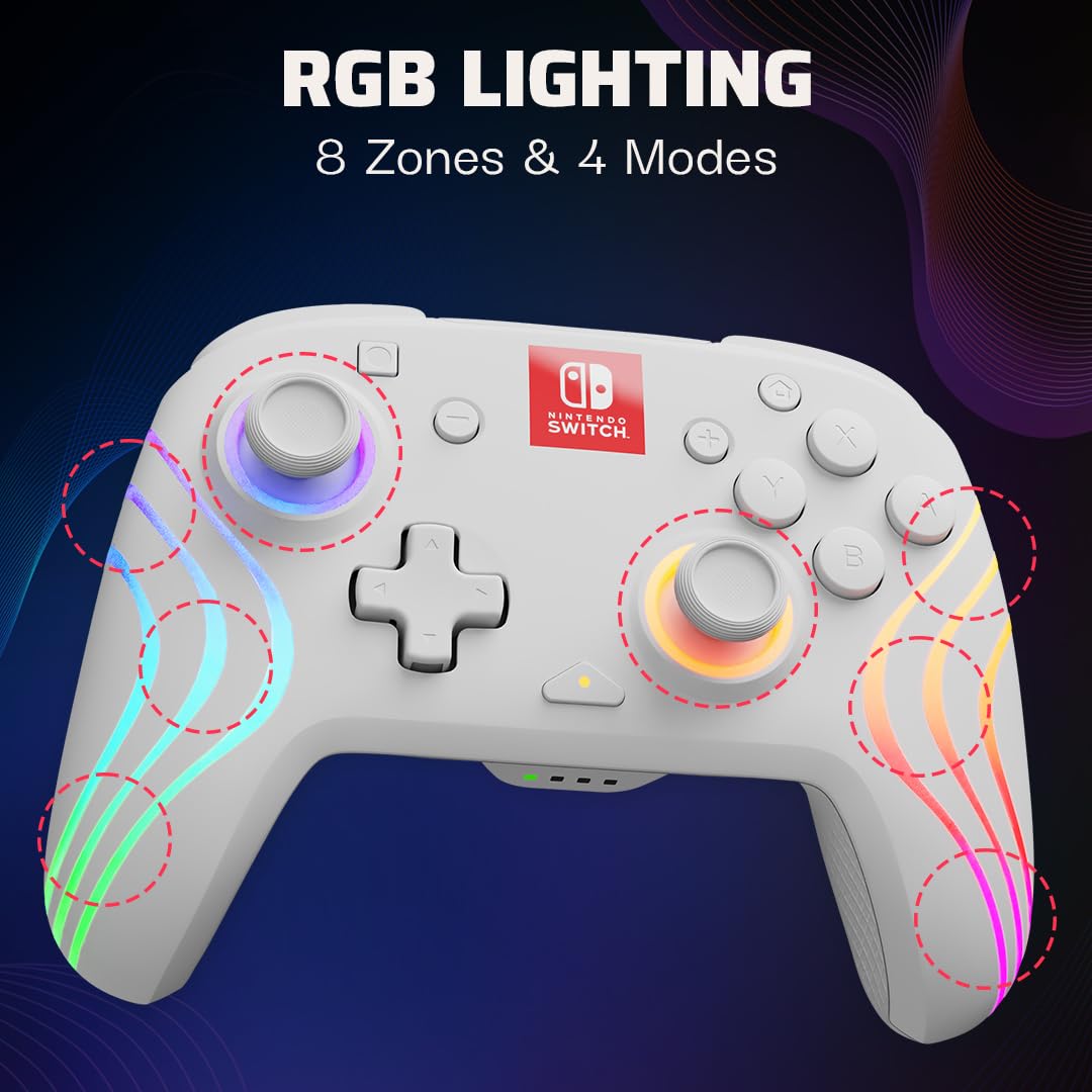 MANDO PDP AFTERGLOW WAVE WIRELESS RGB PARA NINTENDO SWITCH 2 - 2