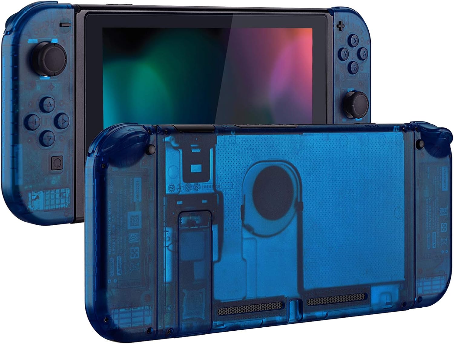 CARCASA Y BOTONES DE REEMPLAZO EXTREMERATE PARA NINTENDO SWITCH TRANSPARENTE AZUL - 1