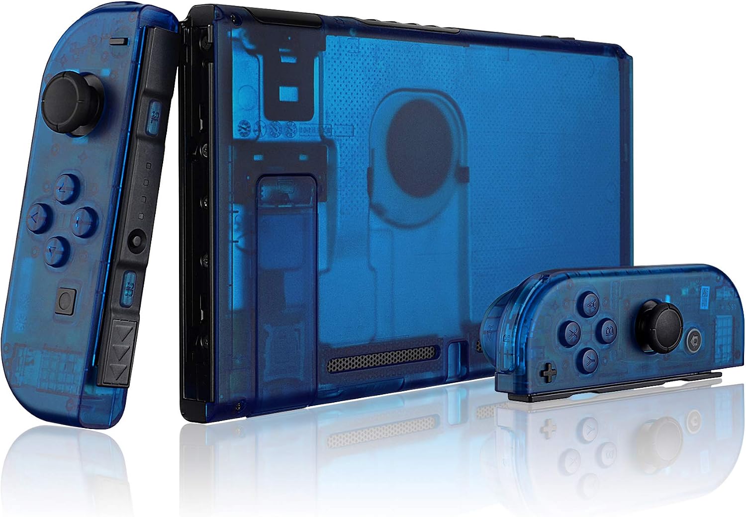 CARCASA Y BOTONES DE REEMPLAZO EXTREMERATE PARA NINTENDO SWITCH TRANSPARENTE AZUL - 3