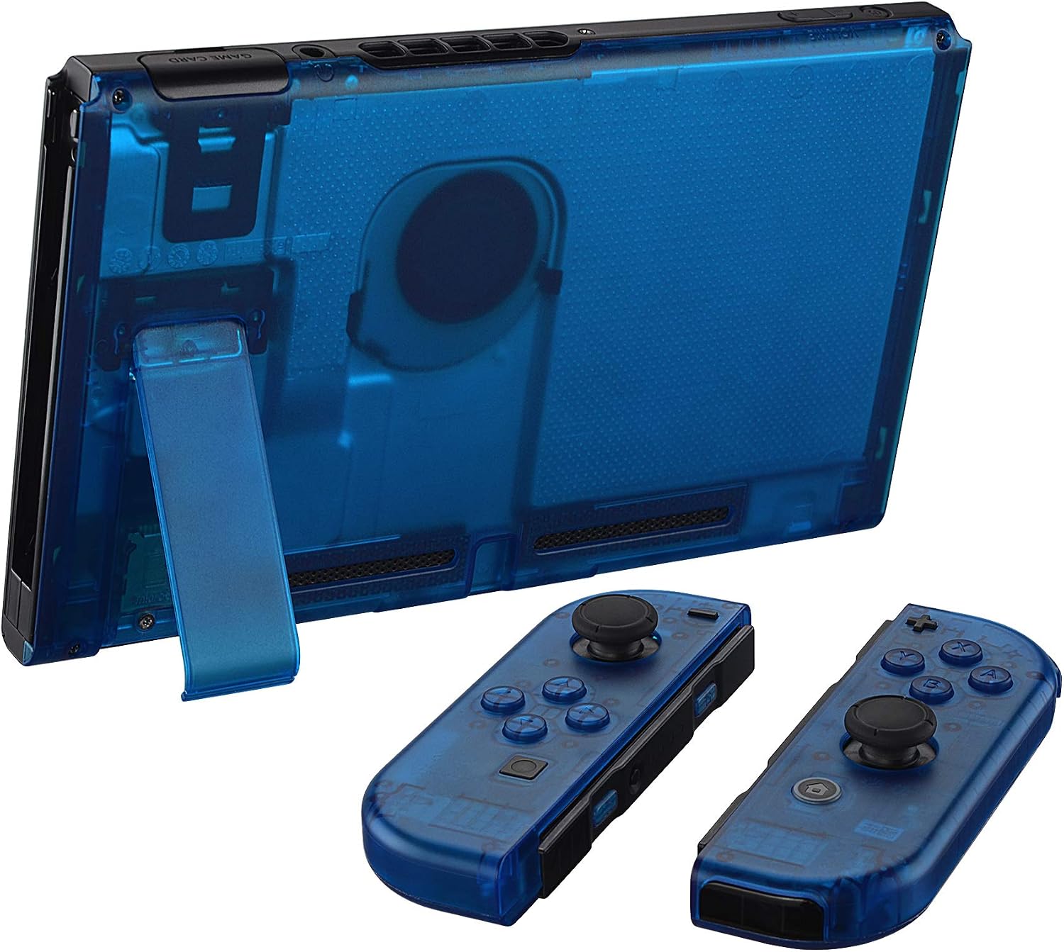 CARCASA Y BOTONES DE REEMPLAZO EXTREMERATE PARA NINTENDO SWITCH TRANSPARENTE AZUL - 4