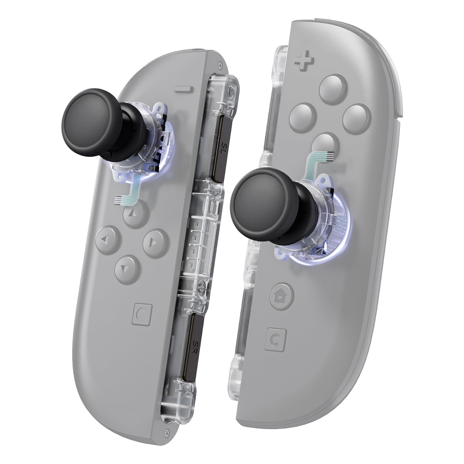 ACCESORIOS DE REEMPLAZO EXTREMERATE PARA NINTENDO SWITCH 2 JOYSTICK 3D Y BOTONES LATERALES TRANSPARENTE - 1