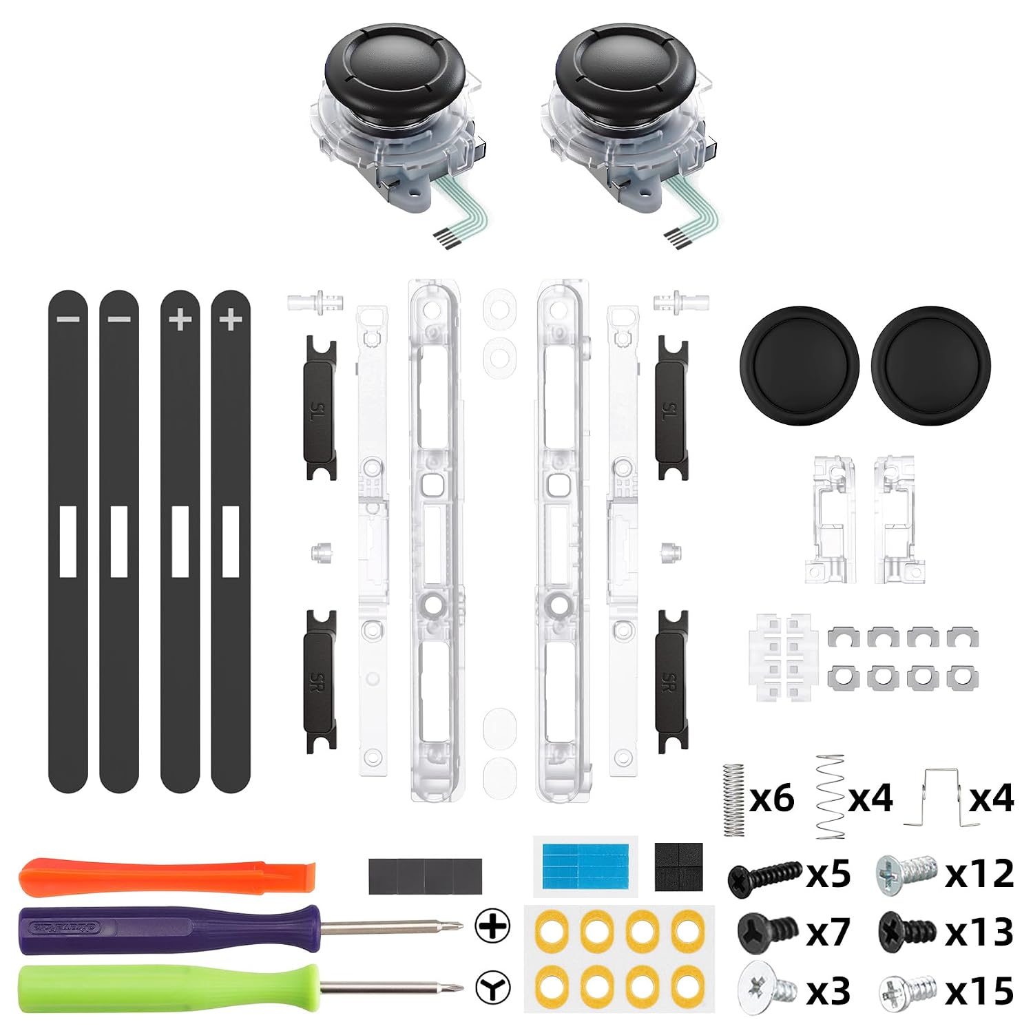 ACCESORIOS DE REEMPLAZO EXTREMERATE PARA NINTENDO SWITCH 2 JOYSTICK 3D Y BOTONES LATERALES TRANSPARENTE - 2