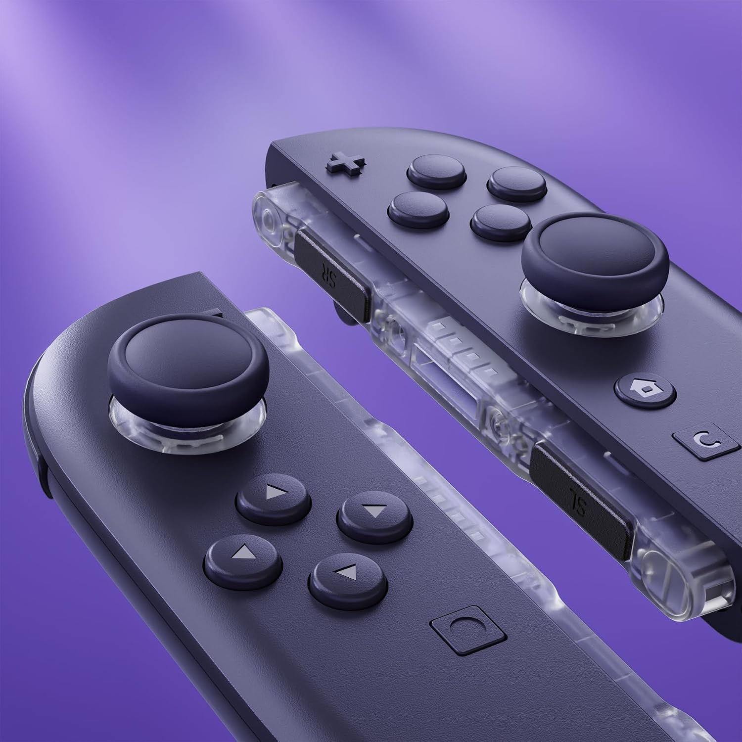ACCESORIOS DE REEMPLAZO EXTREMERATE PARA NINTENDO SWITCH 2 JOYSTICK 3D Y BOTONES LATERALES TRANSPARENTE - 5