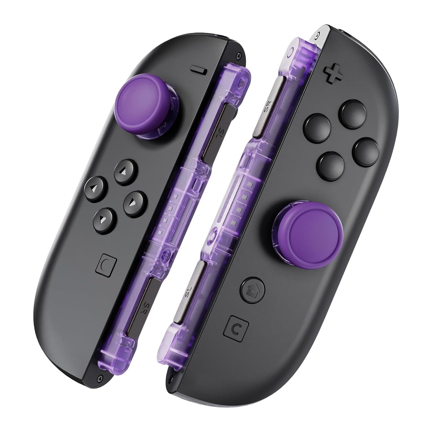 SET DE REEMPLAZO DE JOYSTICK 3D, BOTONES Y STICKERS PARA NINTENDO SWITCH 2 EXTREMERATE CLEAR ATOMIC PURPLE - 3