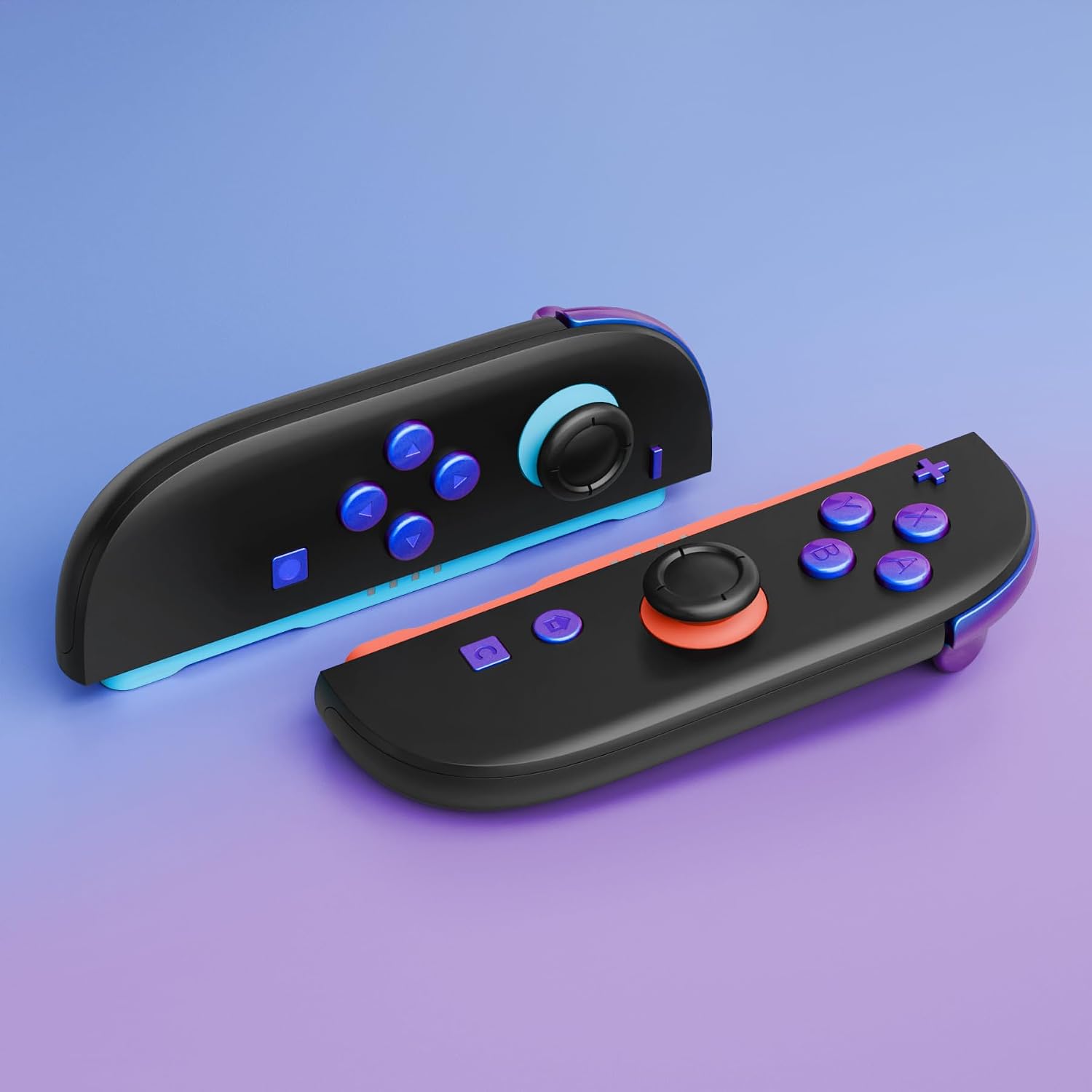 SET COMPLETO DE BOTONES DE REEMPLAZO EXTREMERATE PARA JOYCON 2 NINTENDO SWITCH 2 CHAMELEON MORADO AZUL - 4