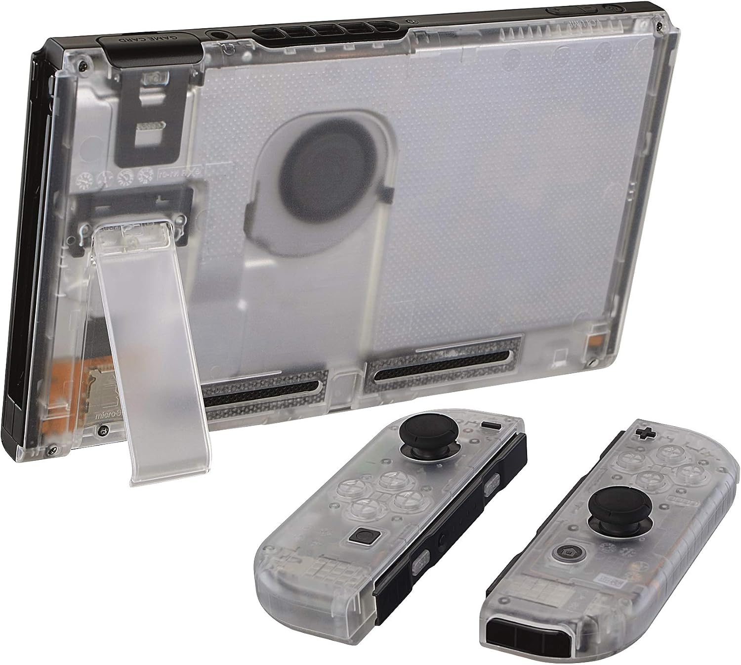 CARCASA Y BOTONES DE REEMPLAZO EXTREMERATE PARA NINTENDO SWITCH TRANSPARENTE - 4