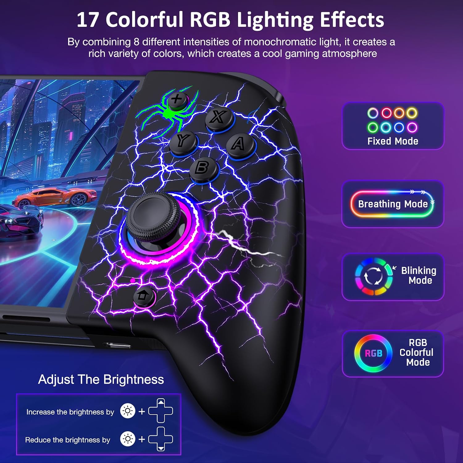 CONTROL PARA NINTENDO SWITCH SPICAN SWITCH PRO BLACK-SPIDER - 2