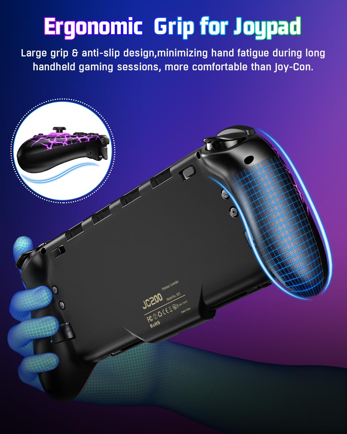 CONTROL PARA NINTENDO SWITCH SPICAN SWITCH PRO BLACK-SPIDER - 4