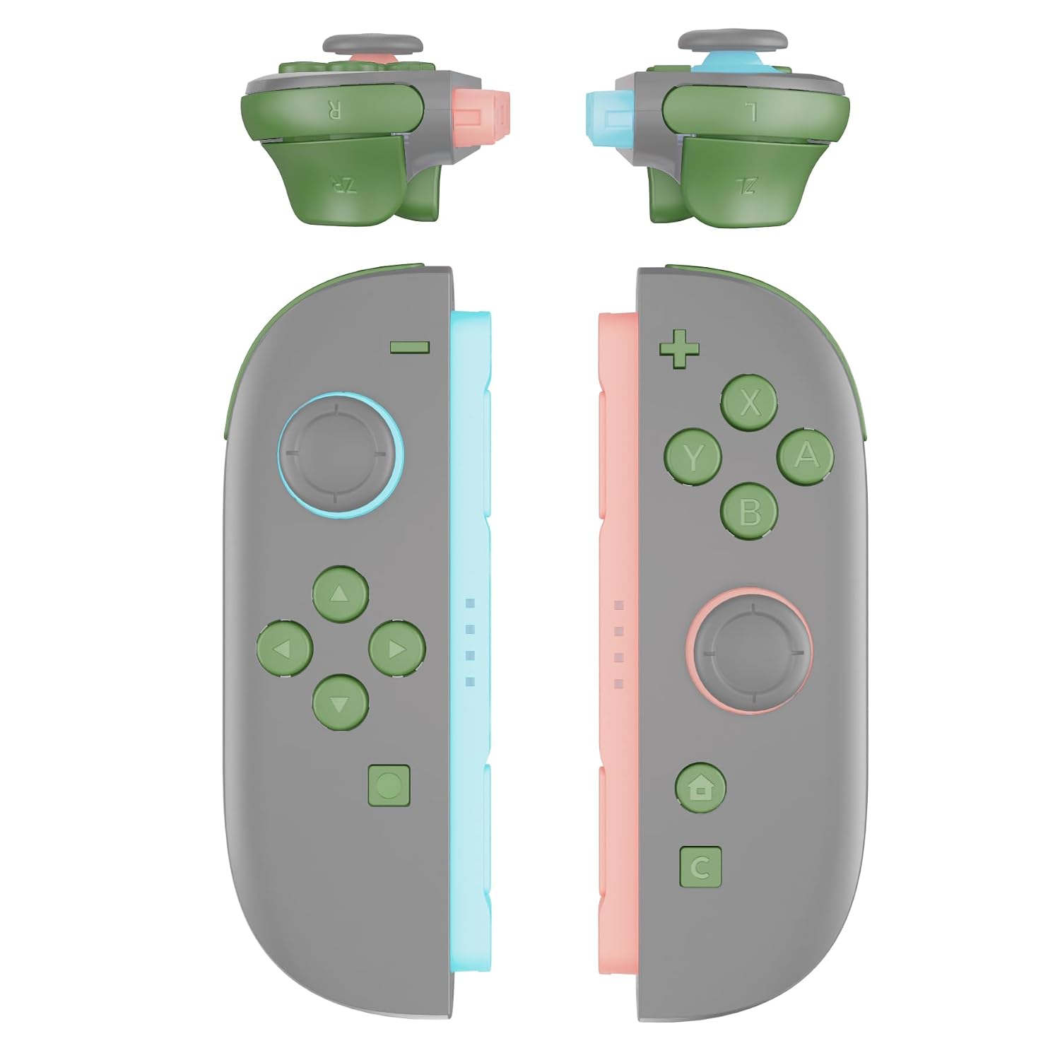 SET COMPLETO DE BOTONES DE REEMPLAZO EXTREMERATE PARA JOYCON 2 NINTENDO SWITCH 2 MATCHA VERDE - 1