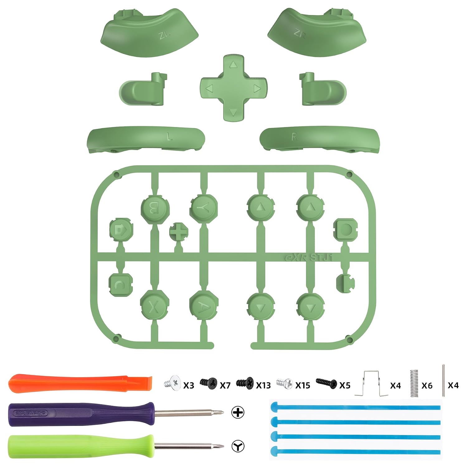 SET COMPLETO DE BOTONES DE REEMPLAZO EXTREMERATE PARA JOYCON 2 NINTENDO SWITCH 2 MATCHA VERDE - 2
