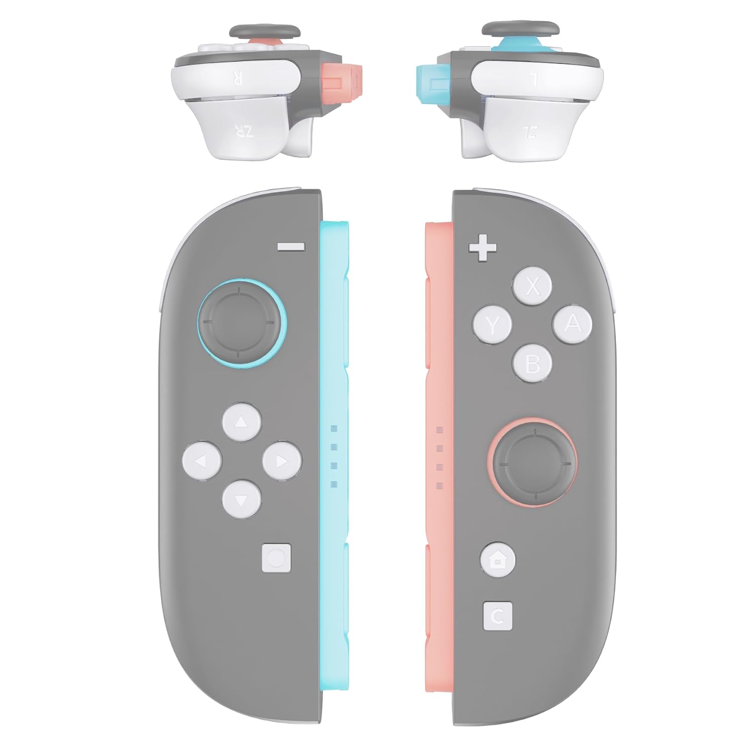 SET COMPLETO DE BOTONES DE REEMPLAZO EXTREMERATE PARA JOYCON 2 NINTENDO SWITCH 2 BLANCO - 1
