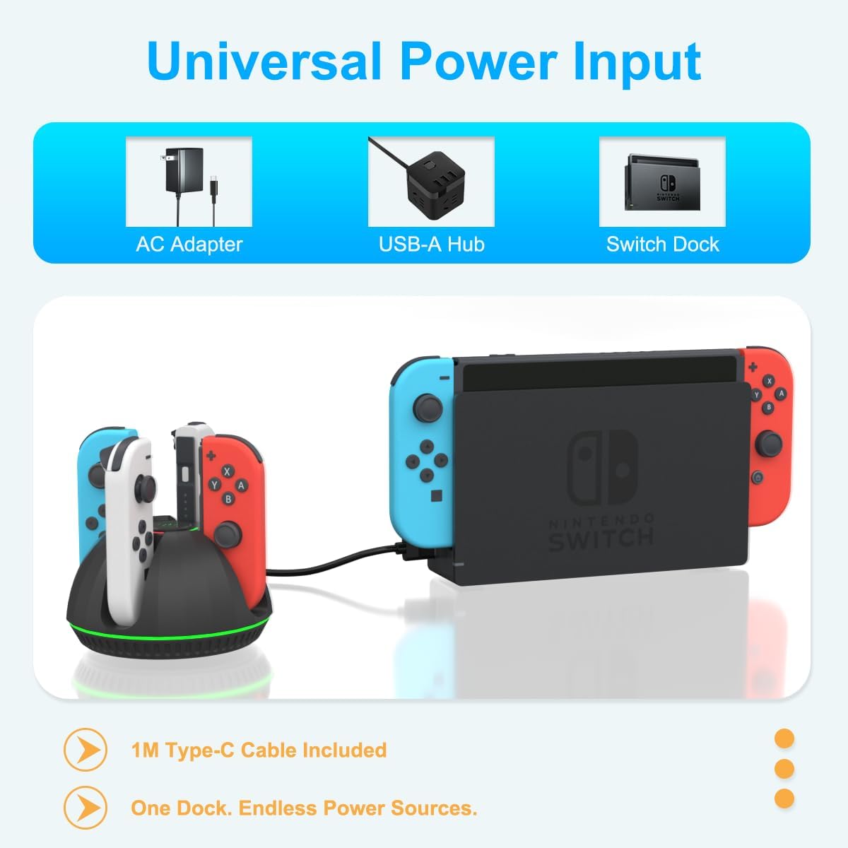 BASE DE CARGA PURBHE PARA JOYCON NINTENDO SWITCH - 3