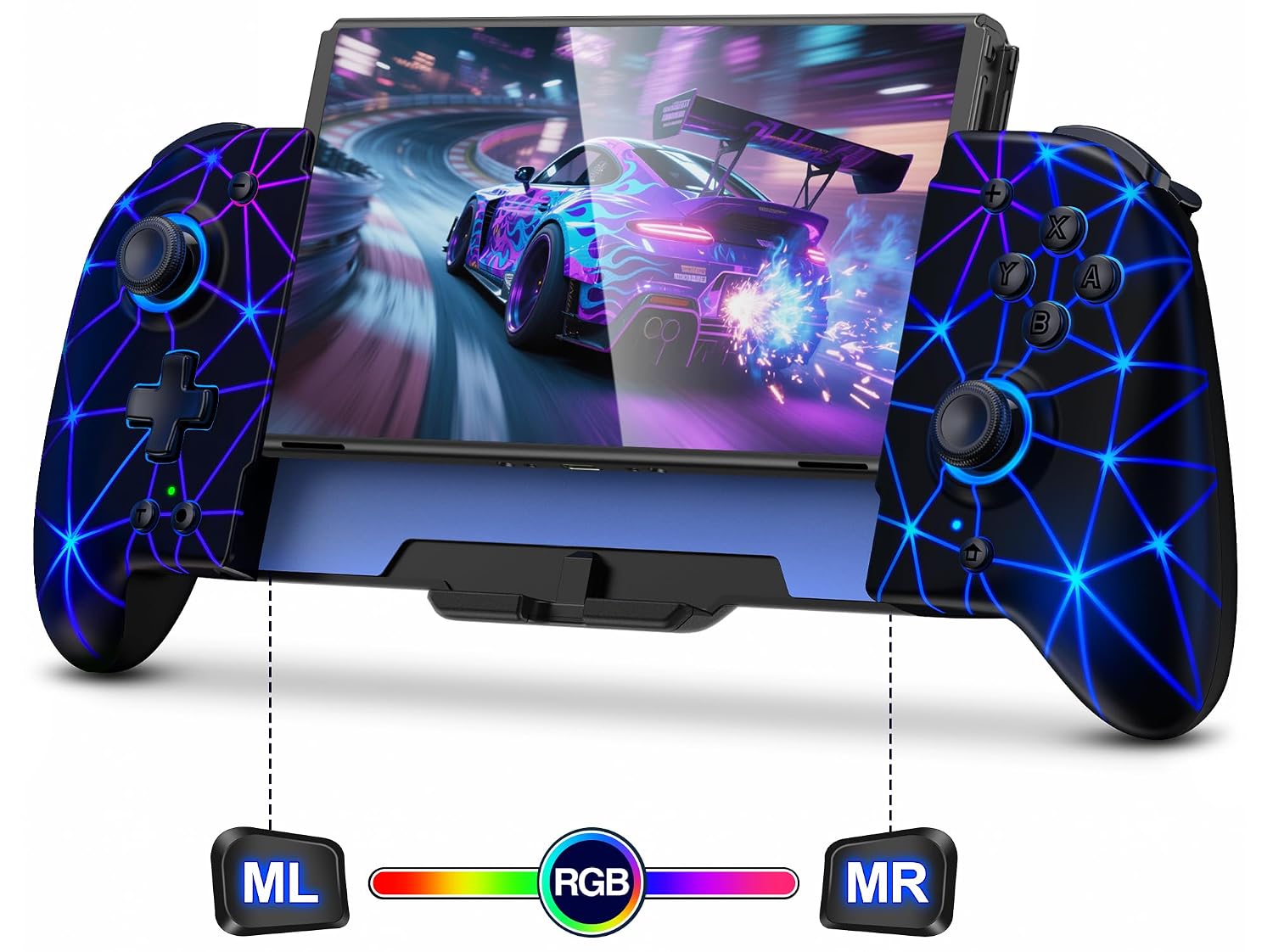 CONTROL INALÁMBRICO SPICAN PARA NINTENDO SWITCH BLACK-STELLAR GRID - 1