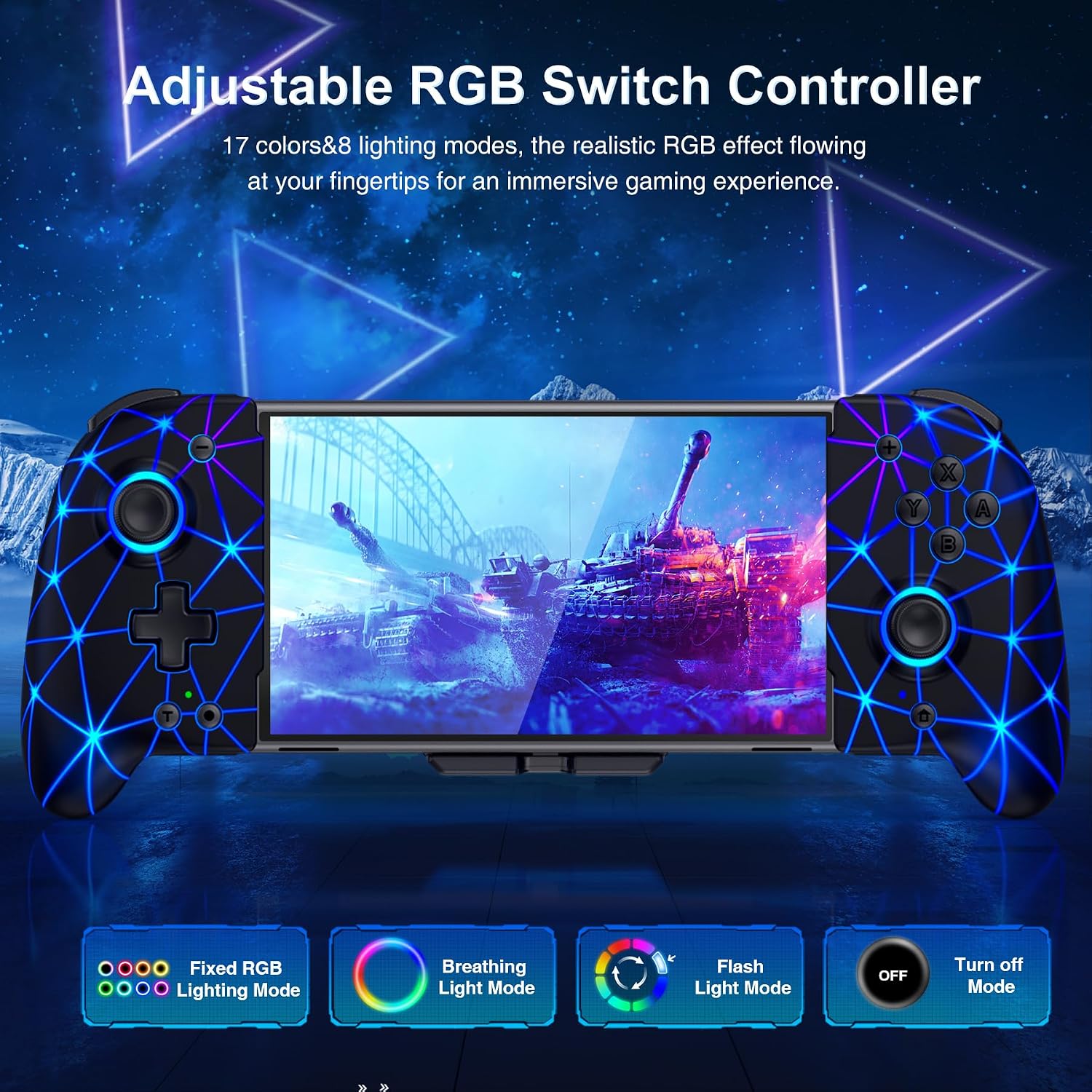 CONTROL INALÁMBRICO SPICAN PARA NINTENDO SWITCH BLACK-STELLAR GRID - 3