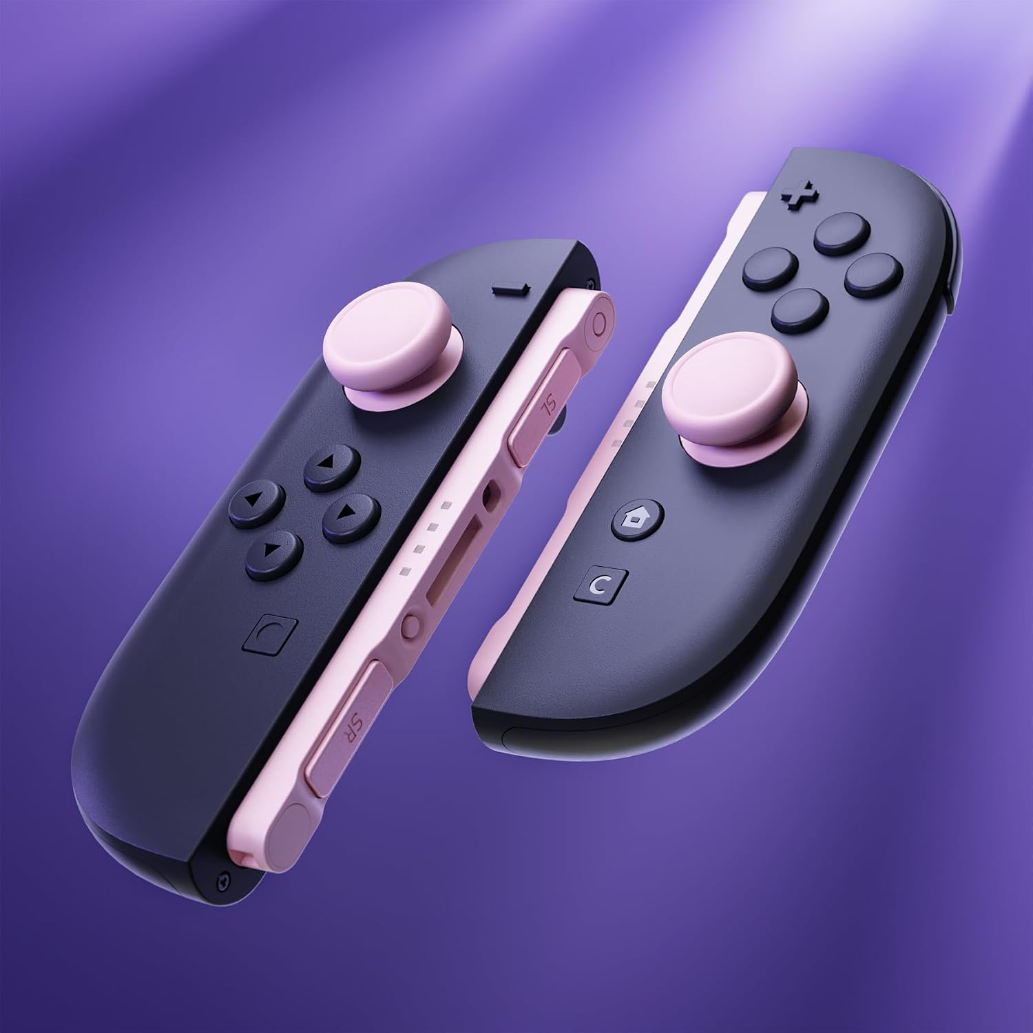 SET DE REEMPLAZO JOYSTICK 3D Y BOTONES LATERALES EXTREMERATE PARA NINTENDO SWITCH 2 COLOR ROSA FLOR DE CEREZO - 4
