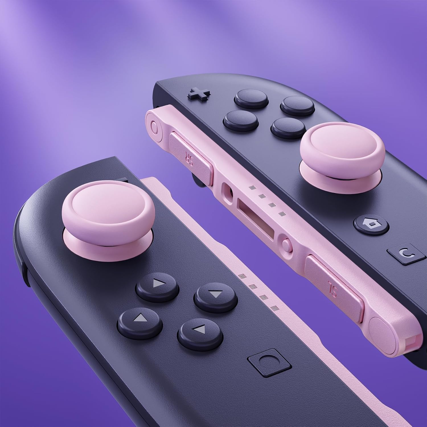 SET DE REEMPLAZO JOYSTICK 3D Y BOTONES LATERALES EXTREMERATE PARA NINTENDO SWITCH 2 COLOR ROSA FLOR DE CEREZO - 5