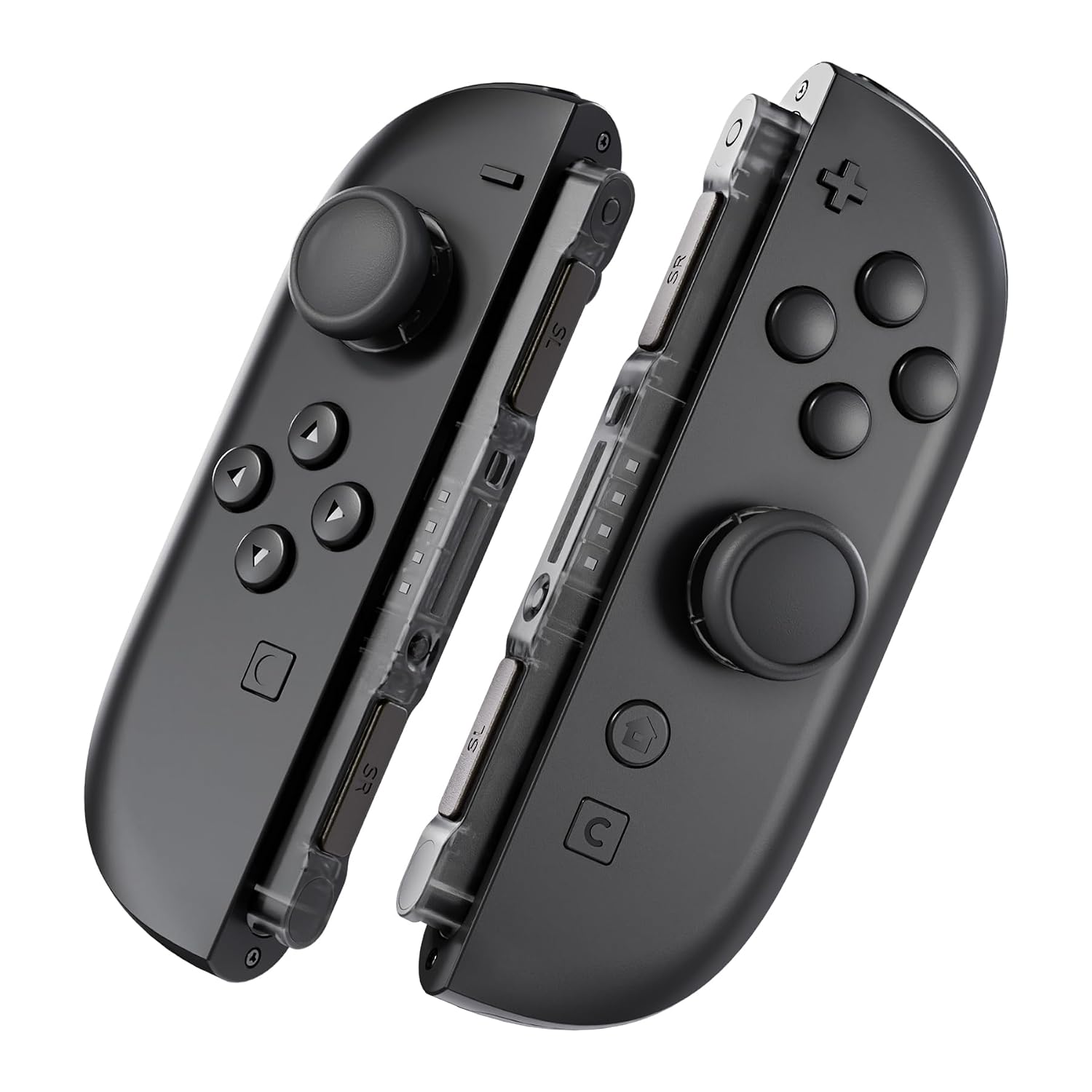 SET DE REEMPLAZO PARA NINTENDO SWITCH 2 EXTREMERATE JOYSTICK 3D, BOTONES Y STICKERS CLEAR SLATE BLACK - 3