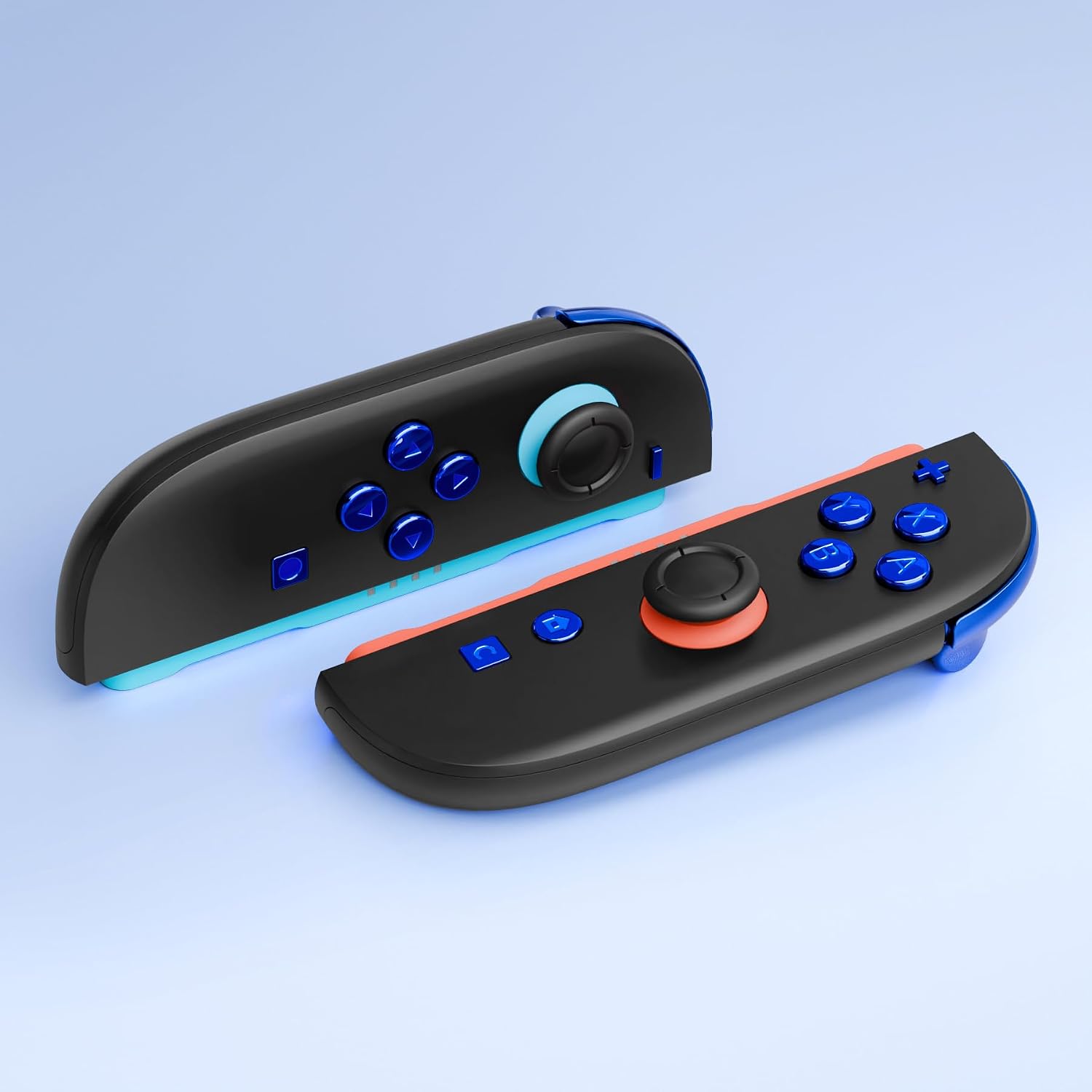 SET COMPLETO DE BOTONES DE REEMPLAZO EXTREMERATE PARA JOYCON 2 NINTENDO SWITCH 2 CROMO AZUL - 4